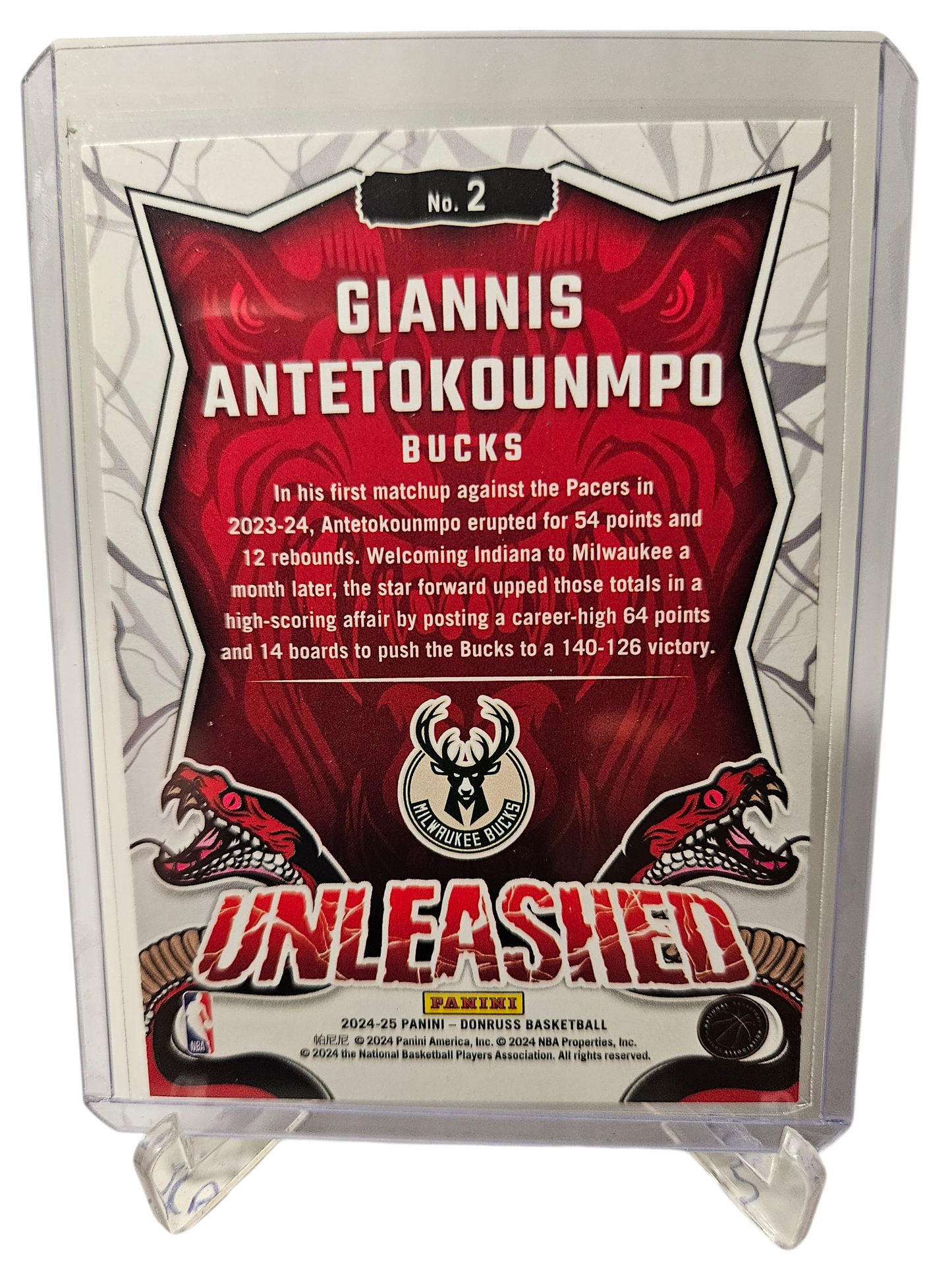 2024-25 Panini Donruss #2 Giannis Antetokounmpo Unleashed