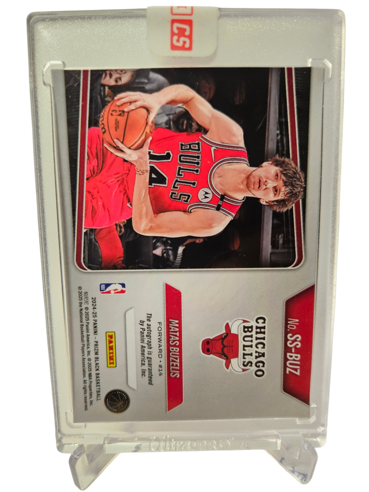 2024-25 Panini Prizm Black #SS-BUZ Matas Buzelis Sensational Signatures Rookie Card