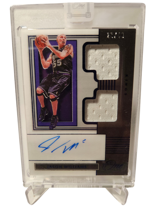 2019-20 Panini One And One #DJA-JWL Jason Williams (White Chocolate) Game Worn Patch On Card Autograph 23/49