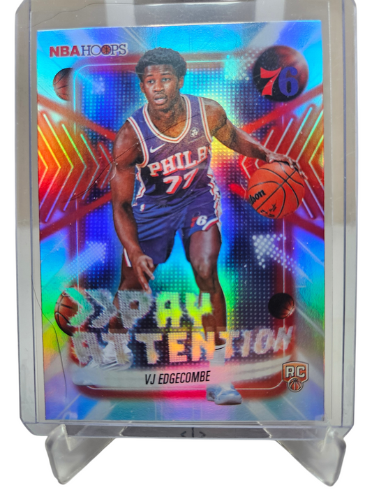 2025-26 Topps Hoops #PA-18 VJ Edgecombe Rookie Card Pay Attention