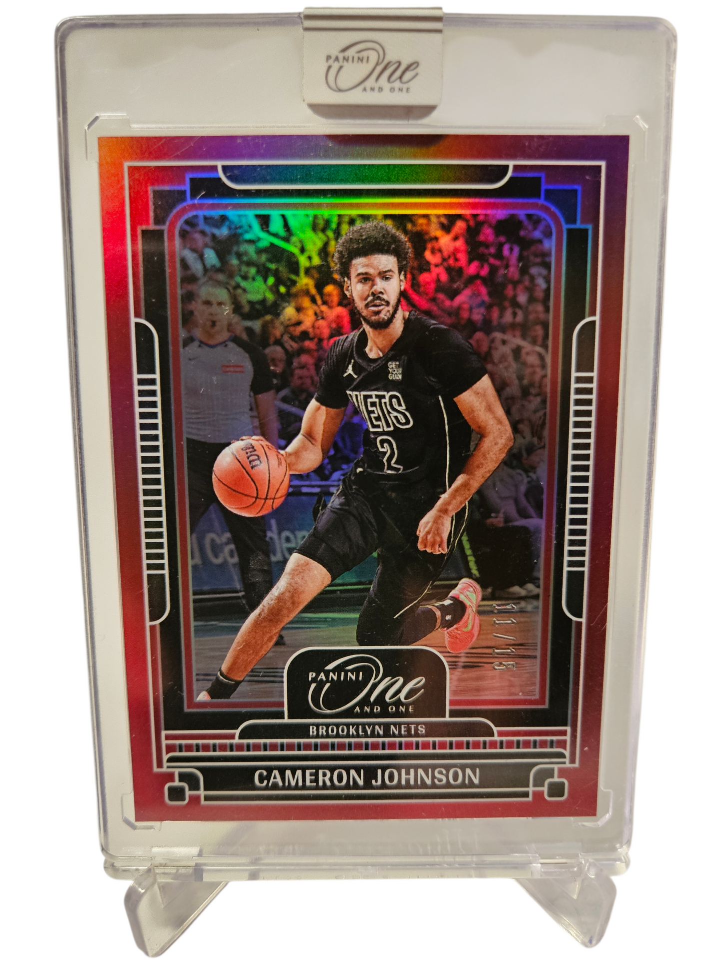 2024-25 Panini One and One #100 Cameron Johnson Red Holo Prizm 11/15