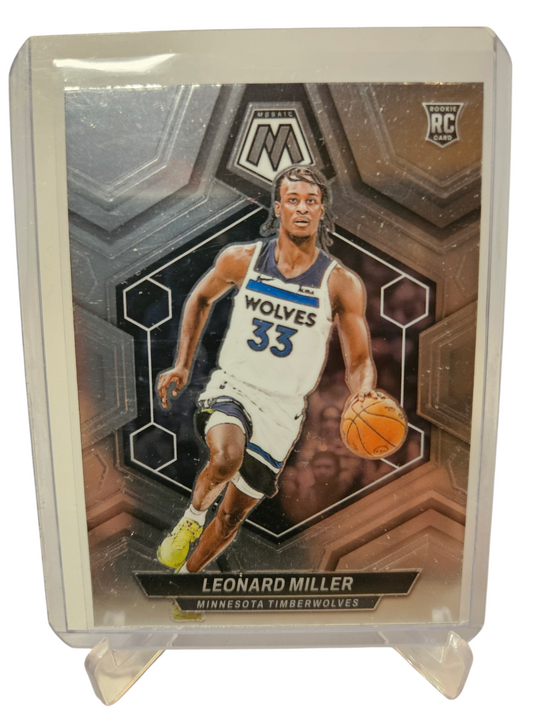 2023-24 Panini Mosaic #213 Leonard Miller Rookie Card