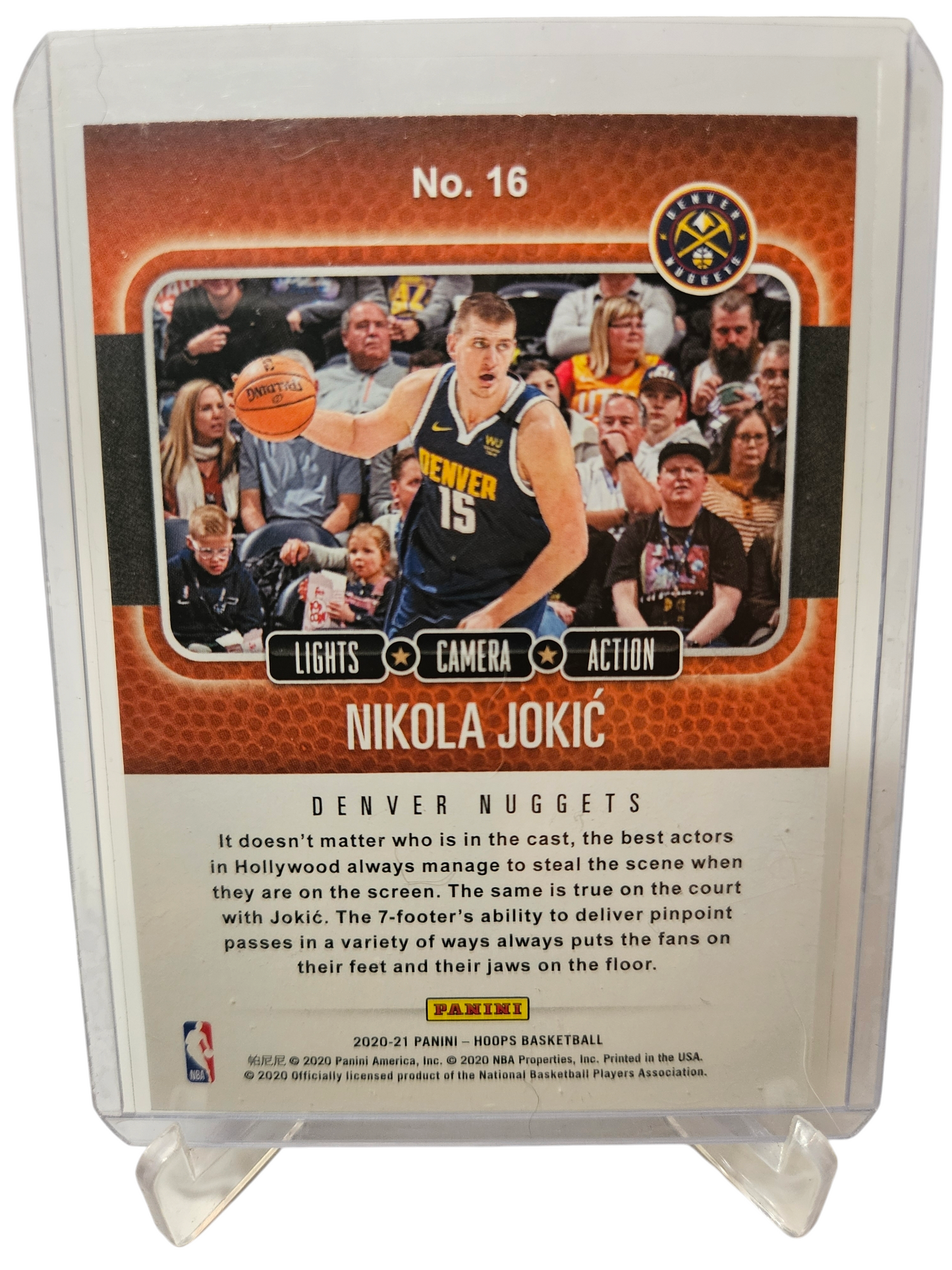 2020-21 Panini Hoops #16 Nikola Jokic Lights Camera Action