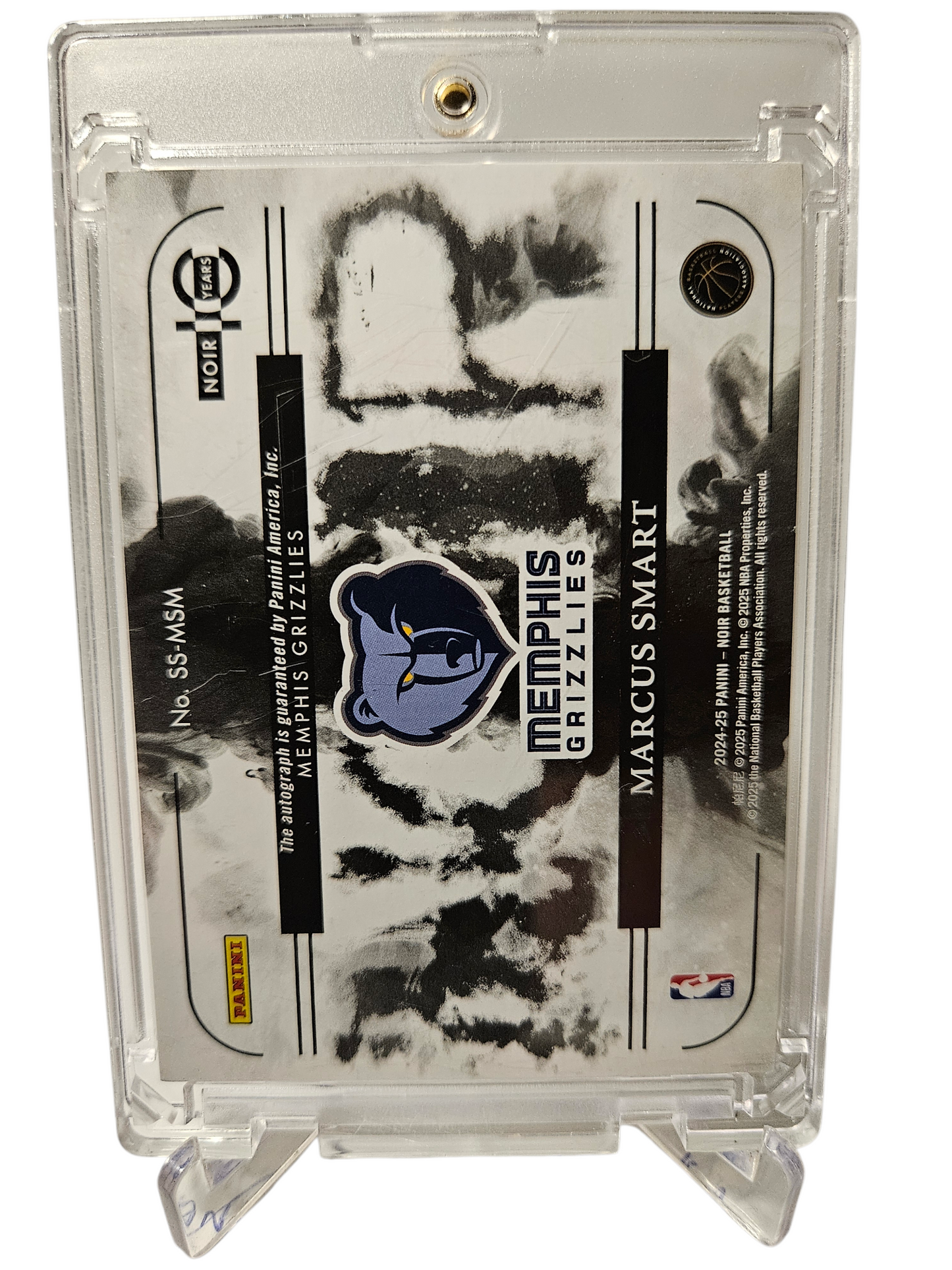 2024-25 Panini Noir #SS-SSM Marcus Smart Smoke Show On Card Autograph 14/15