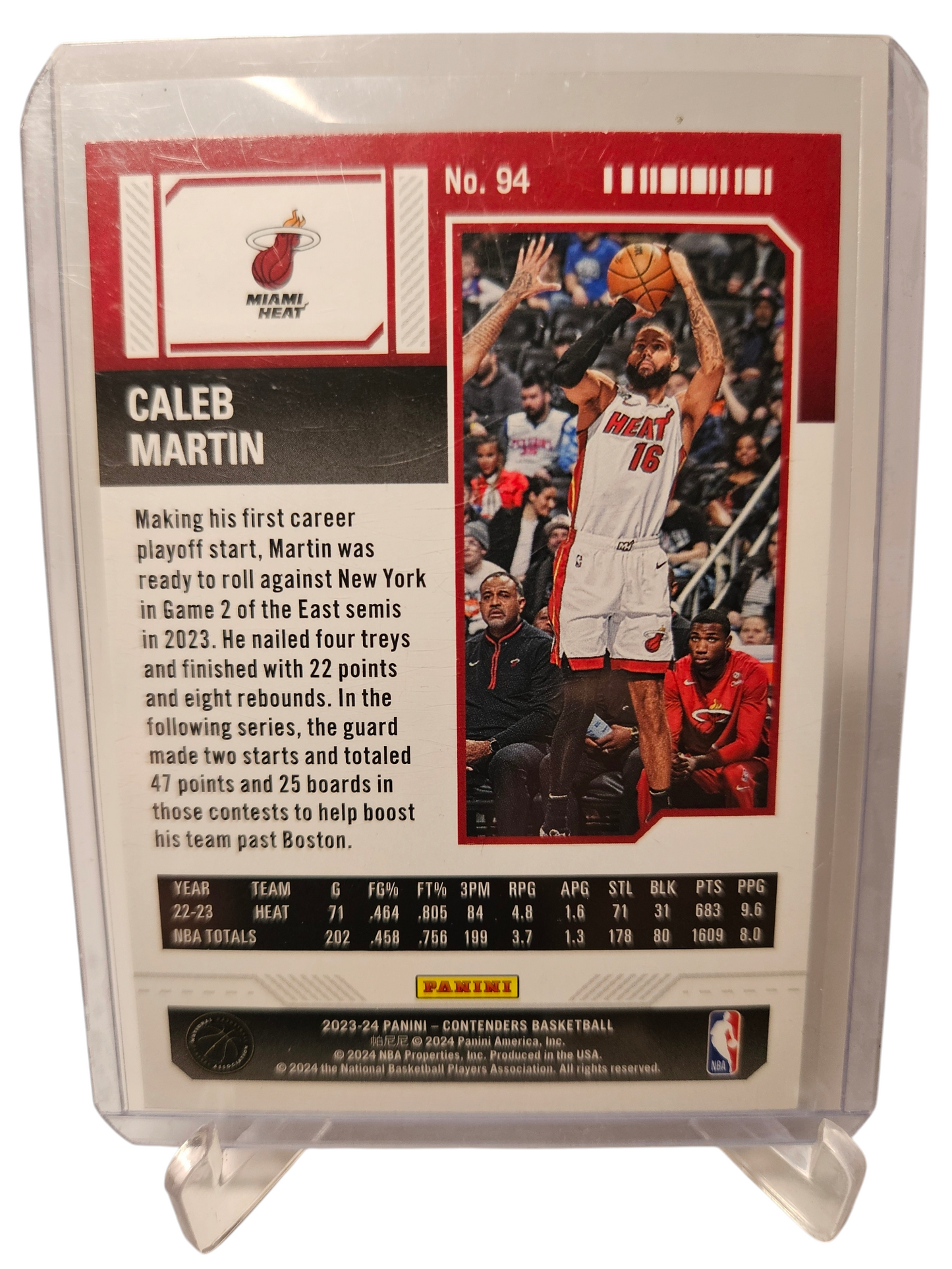 2023-24 Panini Contenders #94 Caleb Martin Season Ticket