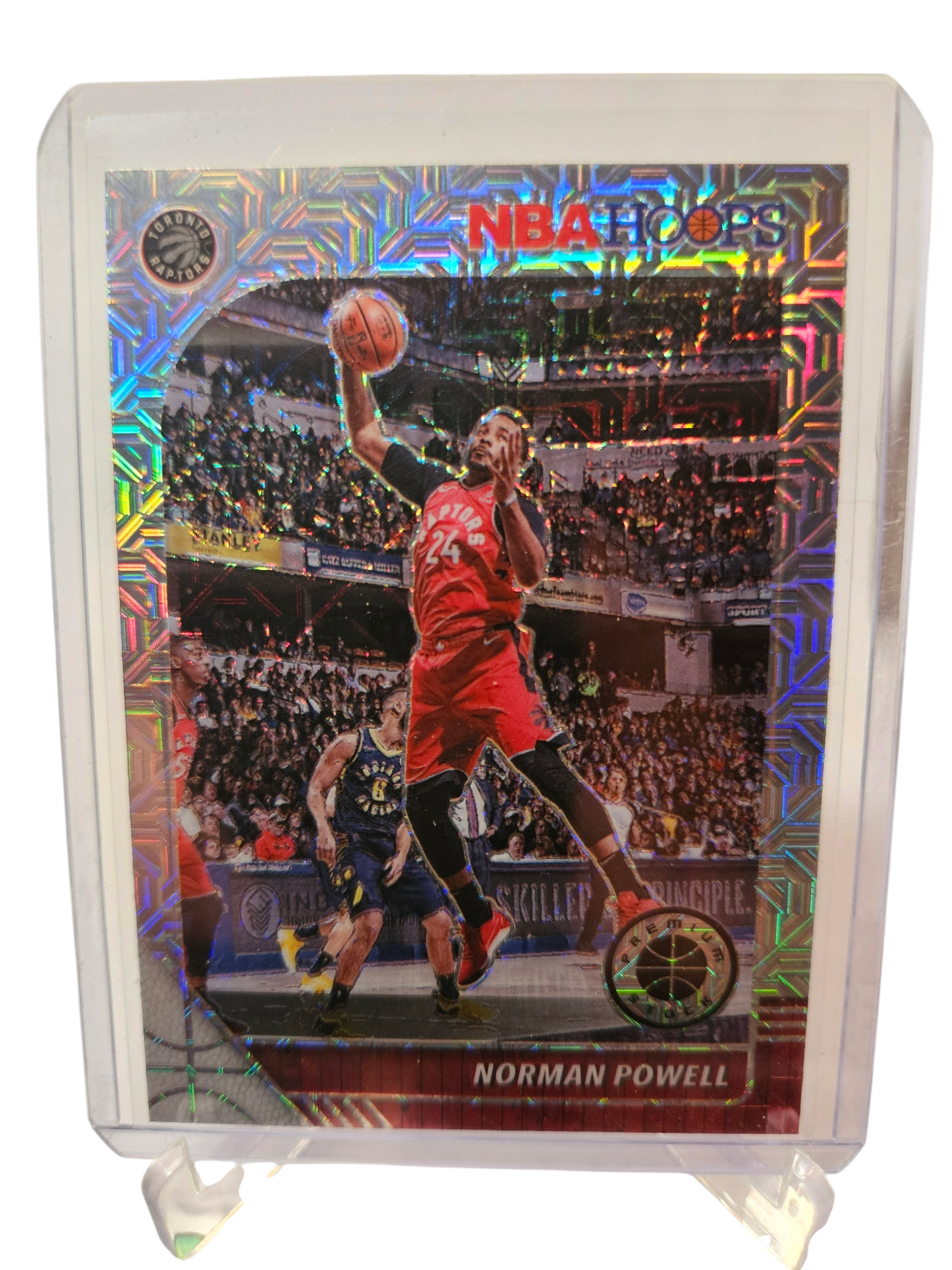 2019-20 Panini Hoops Premium Sock #184 Norman Powell Silver Mojo Prizm