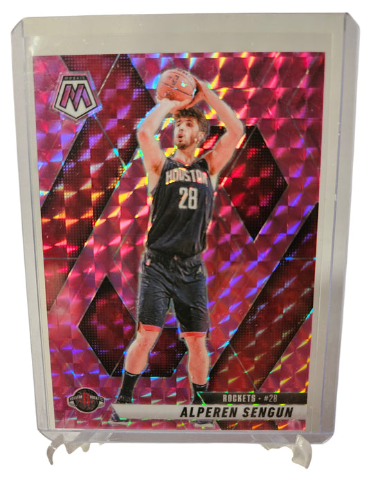 2024-25 Panini Mosaic #64 Alperen Sengun Pink Mosaic Prizm 072/175