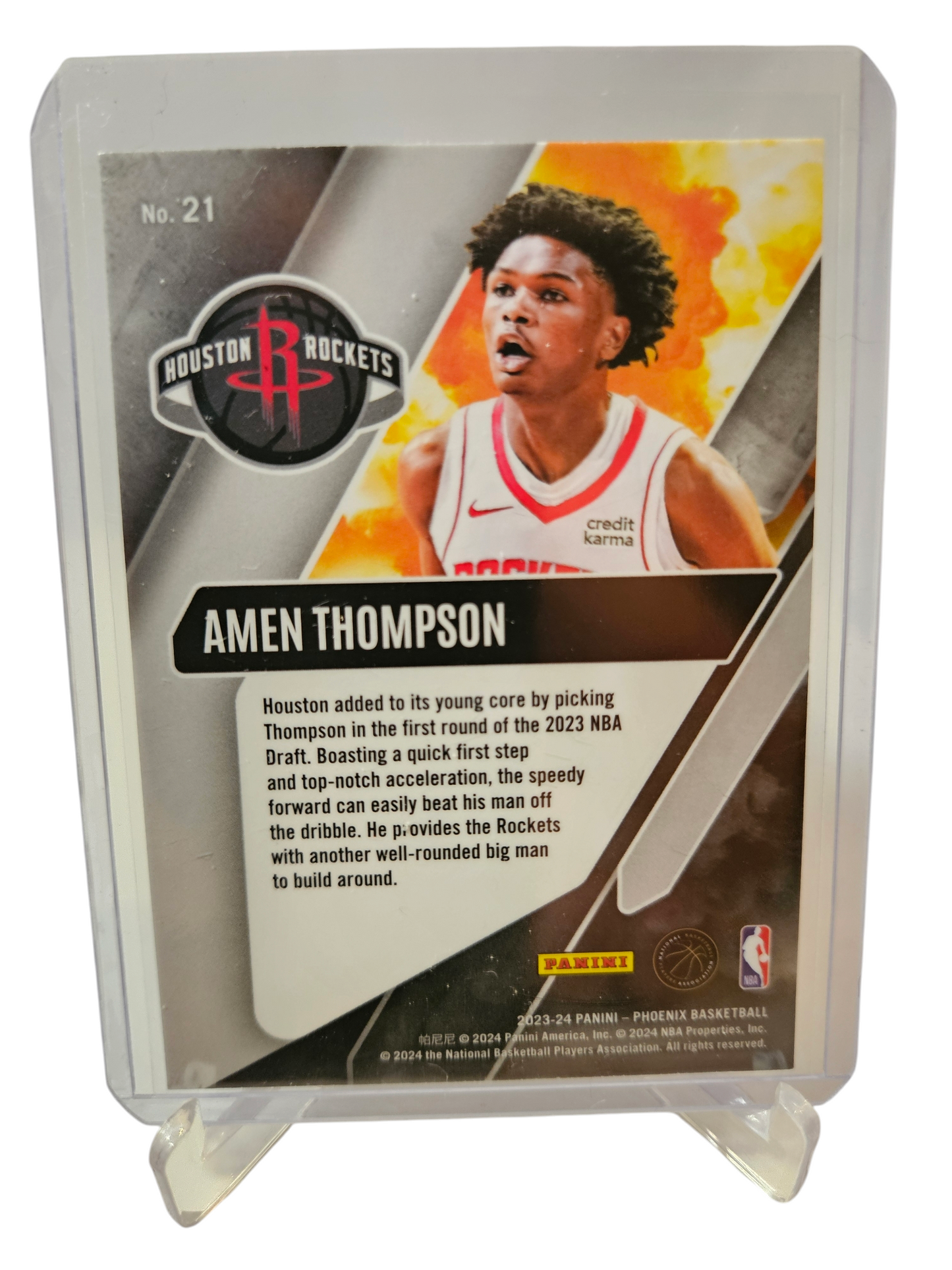 2023-24 Panini Phoenix #21 Amen Thompson Rookie Card Operation Detonation