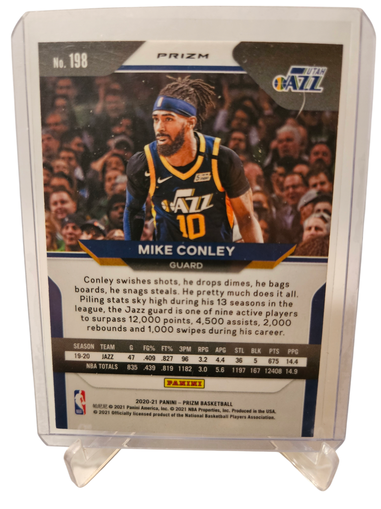 2020-21 Panini Prizm #198 Mike Conley Silver Prizm