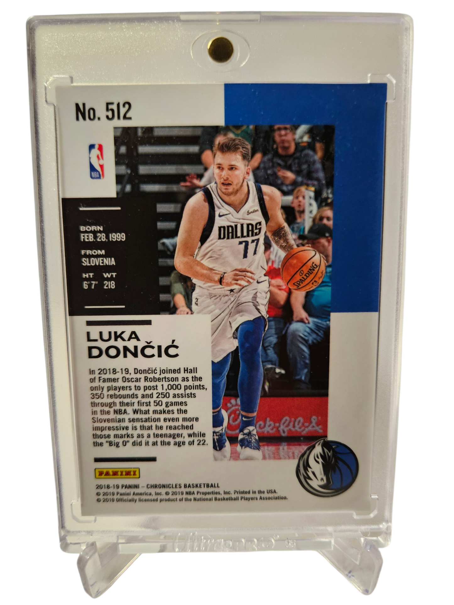 2018-19 Panini Chronicles #12 Luka Doncic Rookie Card Full Of Teen Spirit