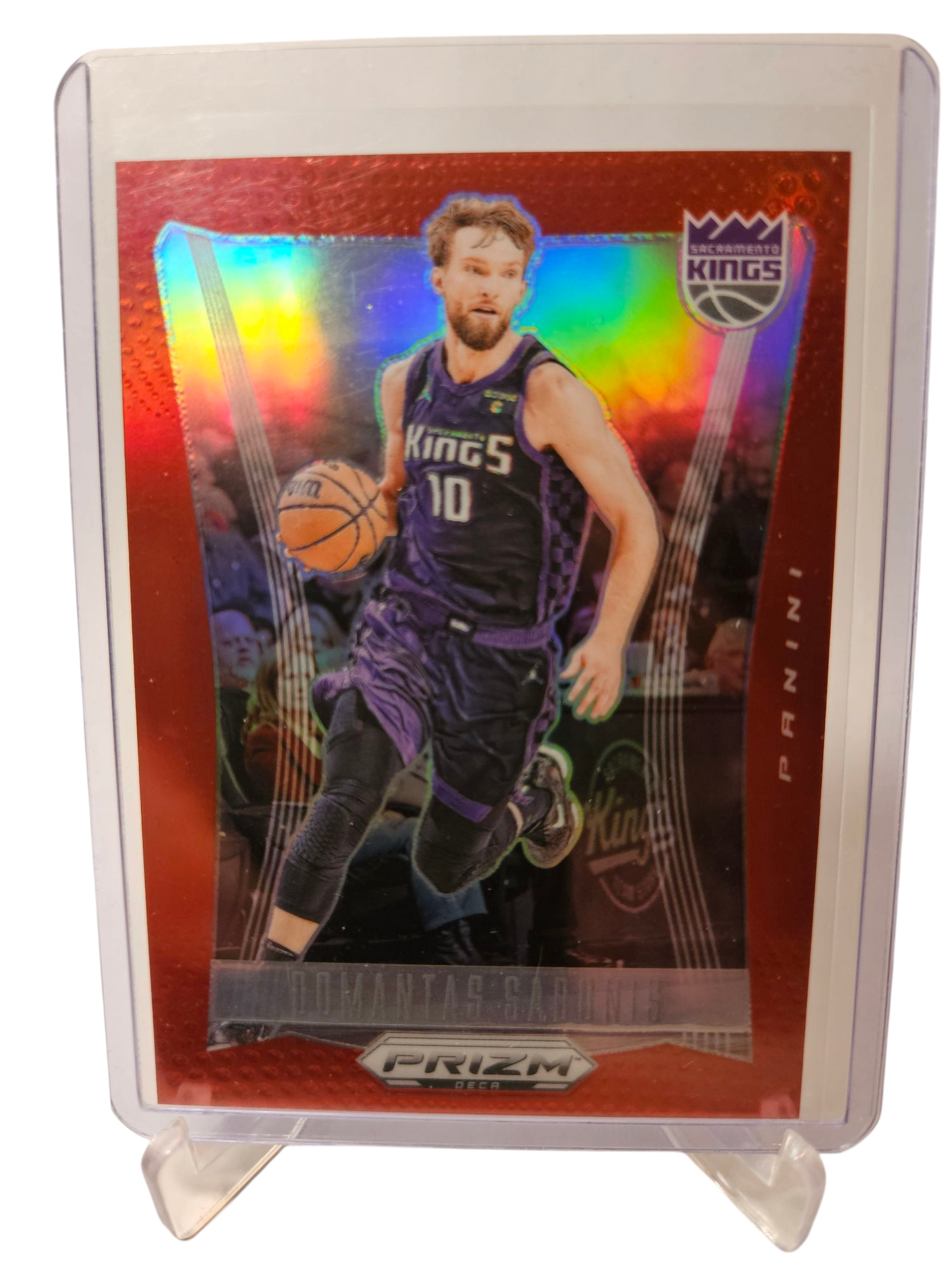 2023-24 Panini Prizm Deca #245 Domantas Sabonis Red Prizm 135/199
