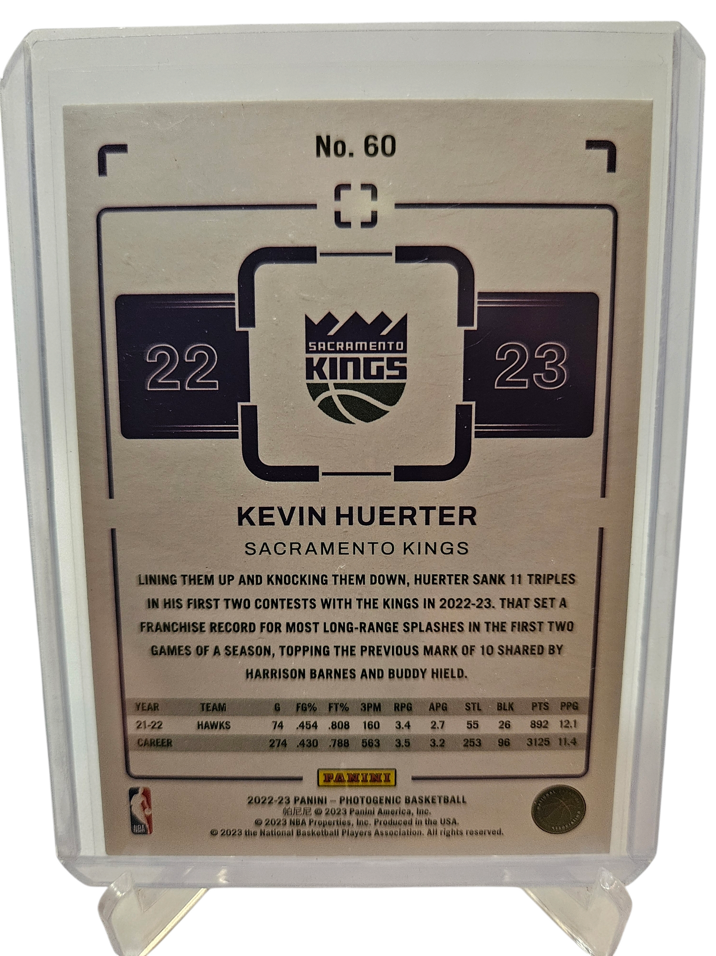 2022-23 Panini Photogenic #60 Kevin Huerter