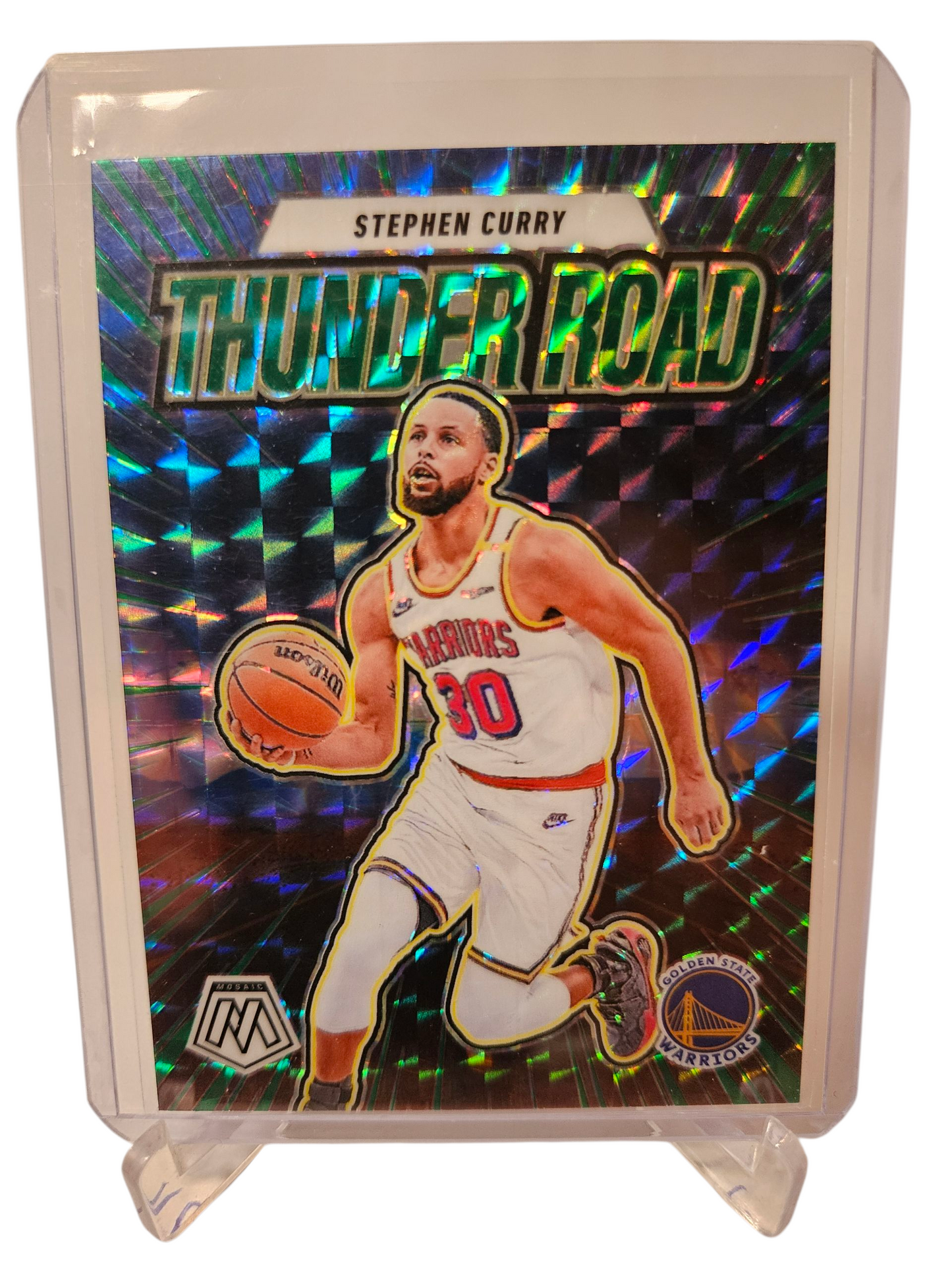 2024-25 Panini Mosaic #5 Stephen Curry Thunder Road Mosaic Prizm SP