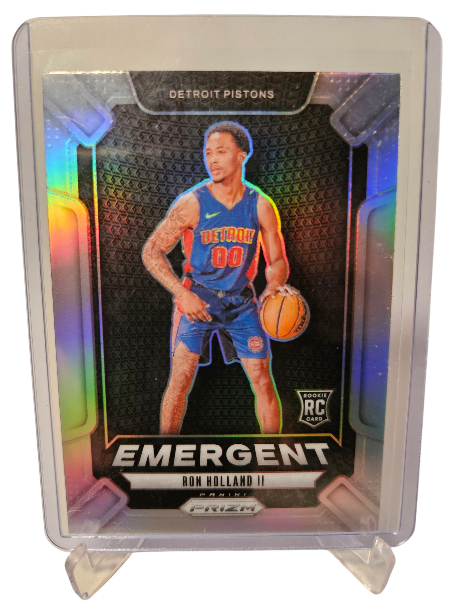 2024-25 Panini Prizm #4 Ron Holland II Rookie Card Emergent Silver Prizm