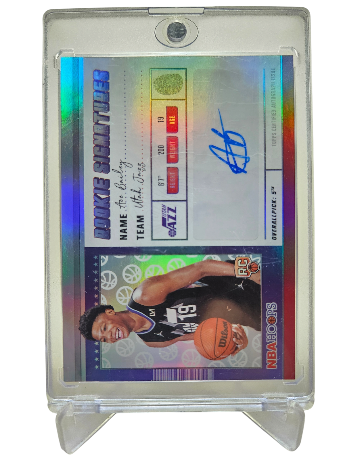 2025-26 Topps Hoops #HRS-AB Ace Bailey Hoops Rookie Signatures Autograph