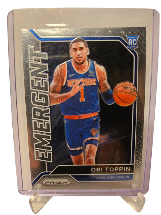 2020-21 Panini Prizm #17 Obi Toppin Rookie Card Emergent