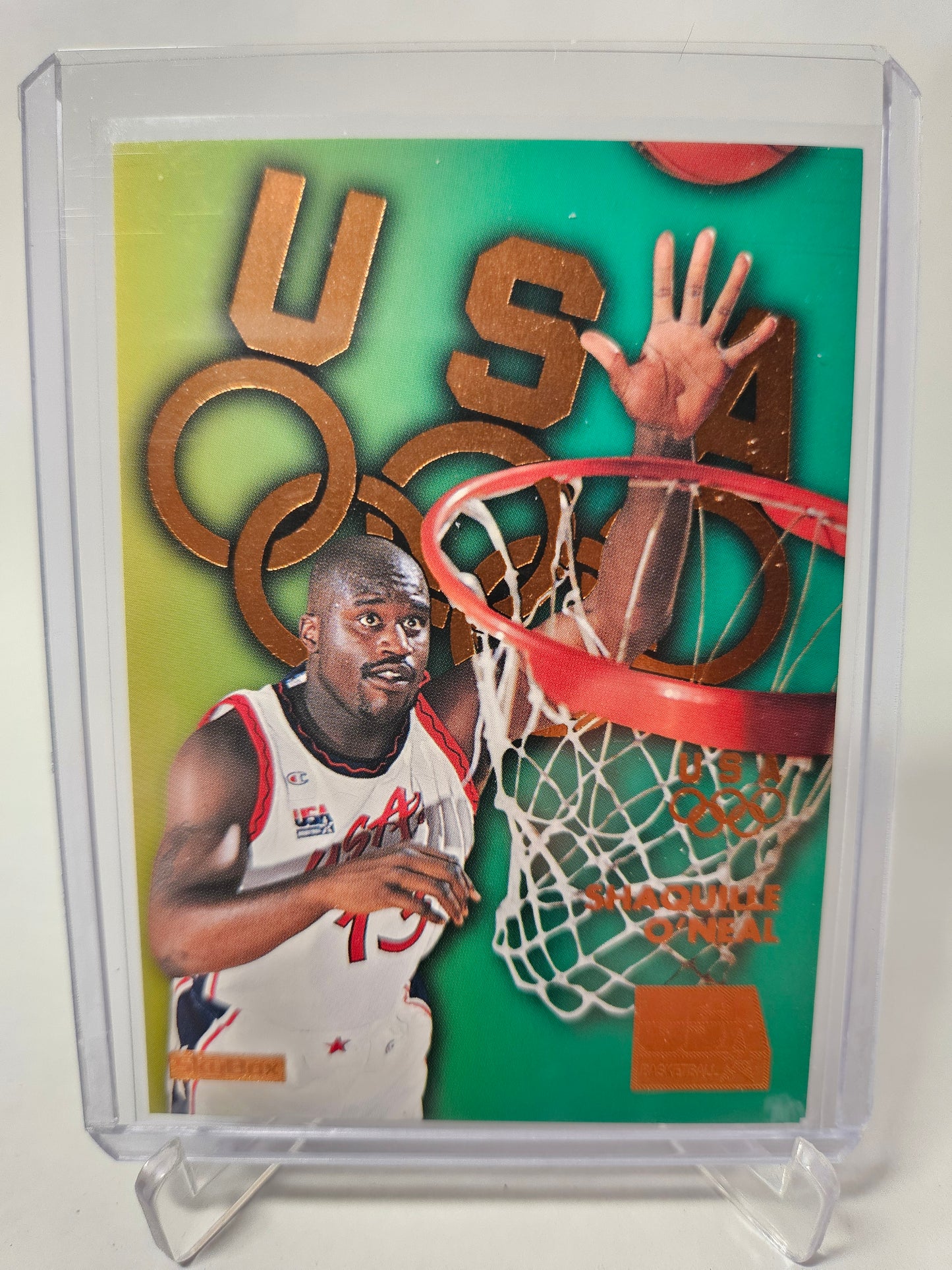 1996 Skybox #B7 Shaquille O'Neal USA Basketball Bronze