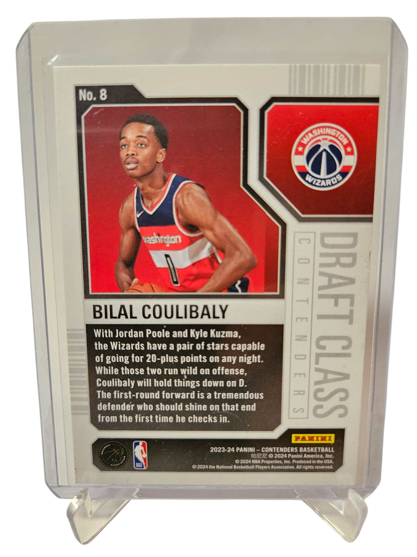 2023-24 Panini Contenders #8 Bilal Coulibaly Rookie Card Draft Class