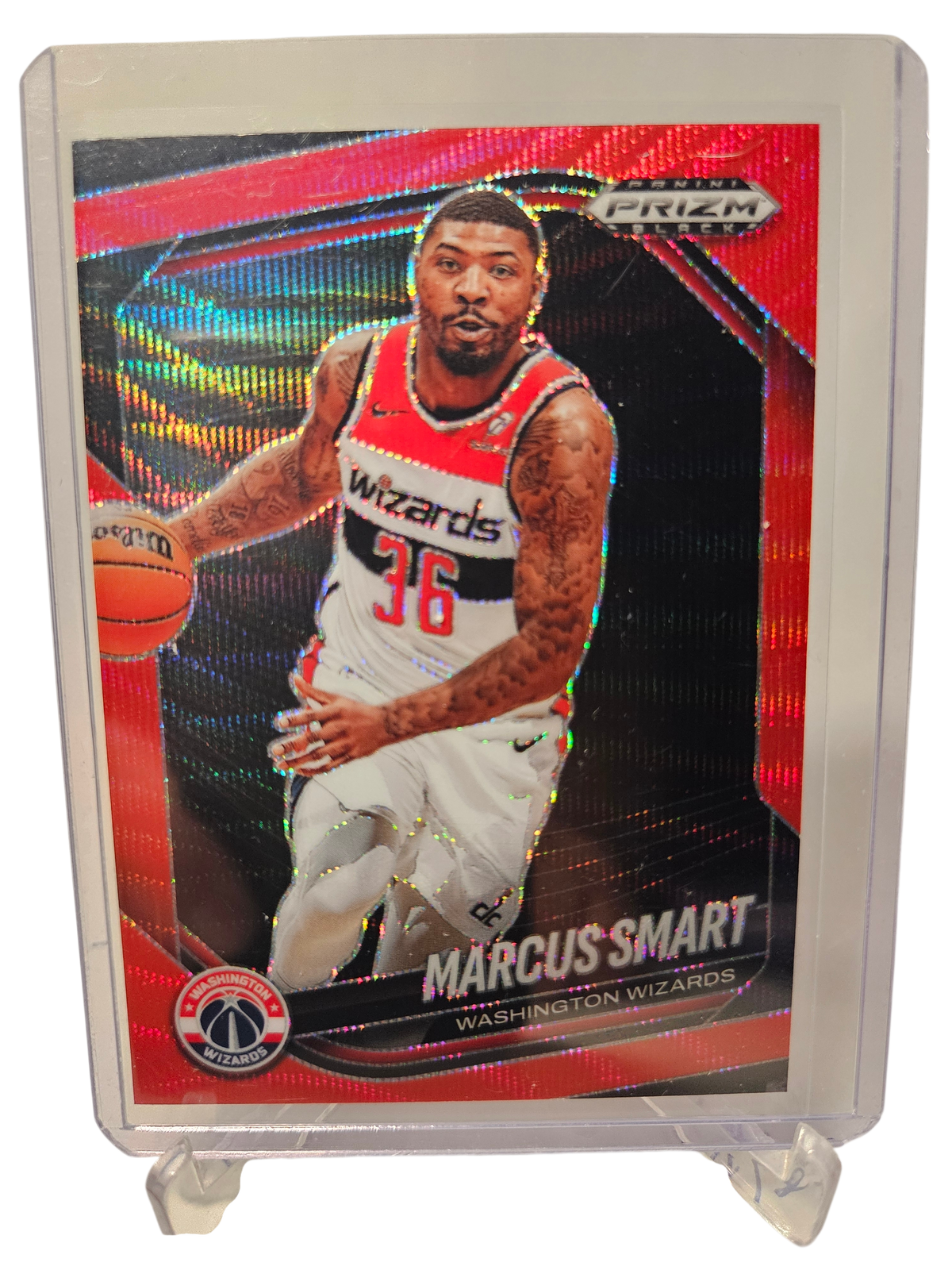2024-25 Panini Prizm Black #27 Marcus Smart Red Wave Prizm