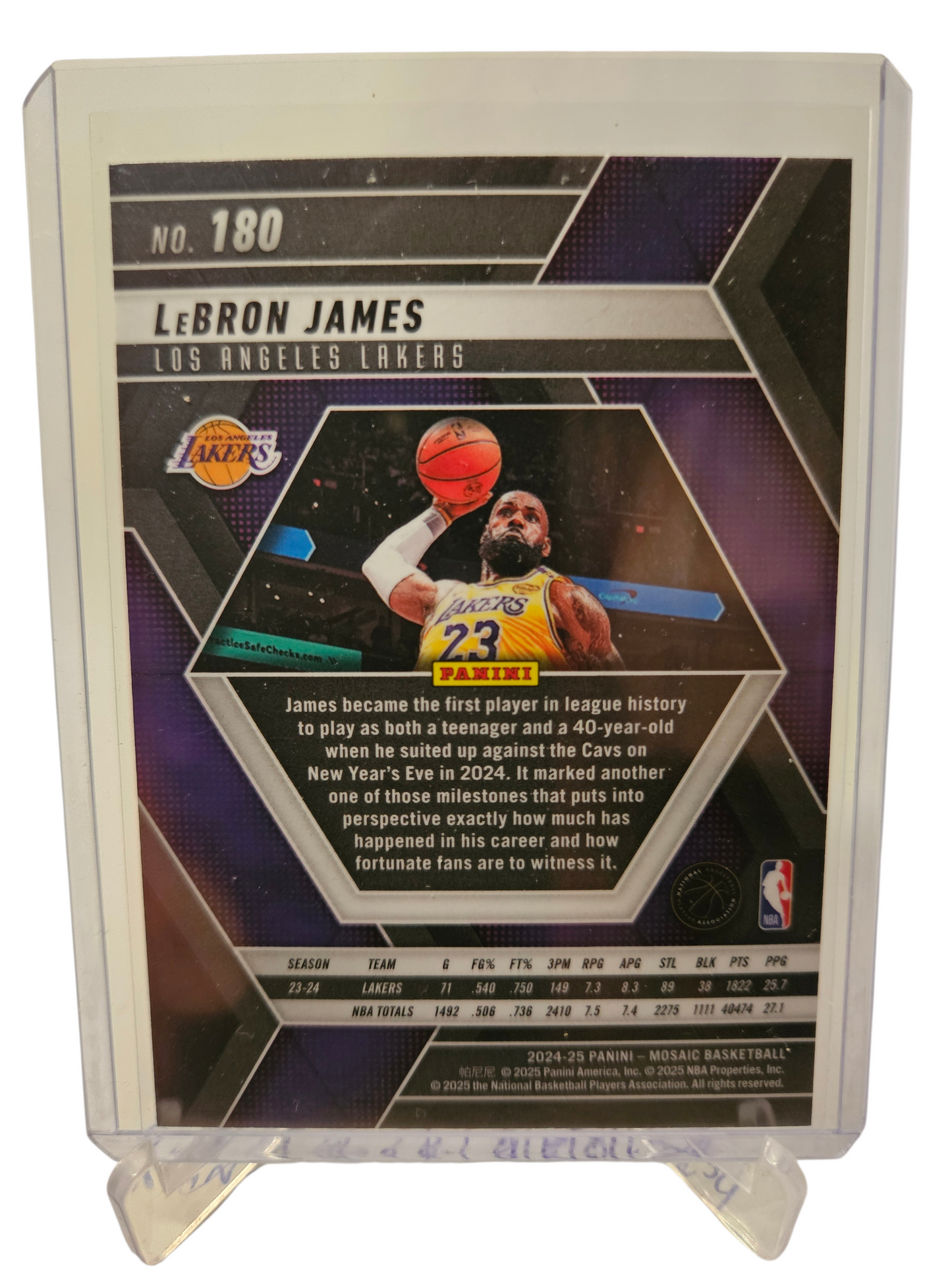 2024-25 Panini Mosaic #180 Lebron James