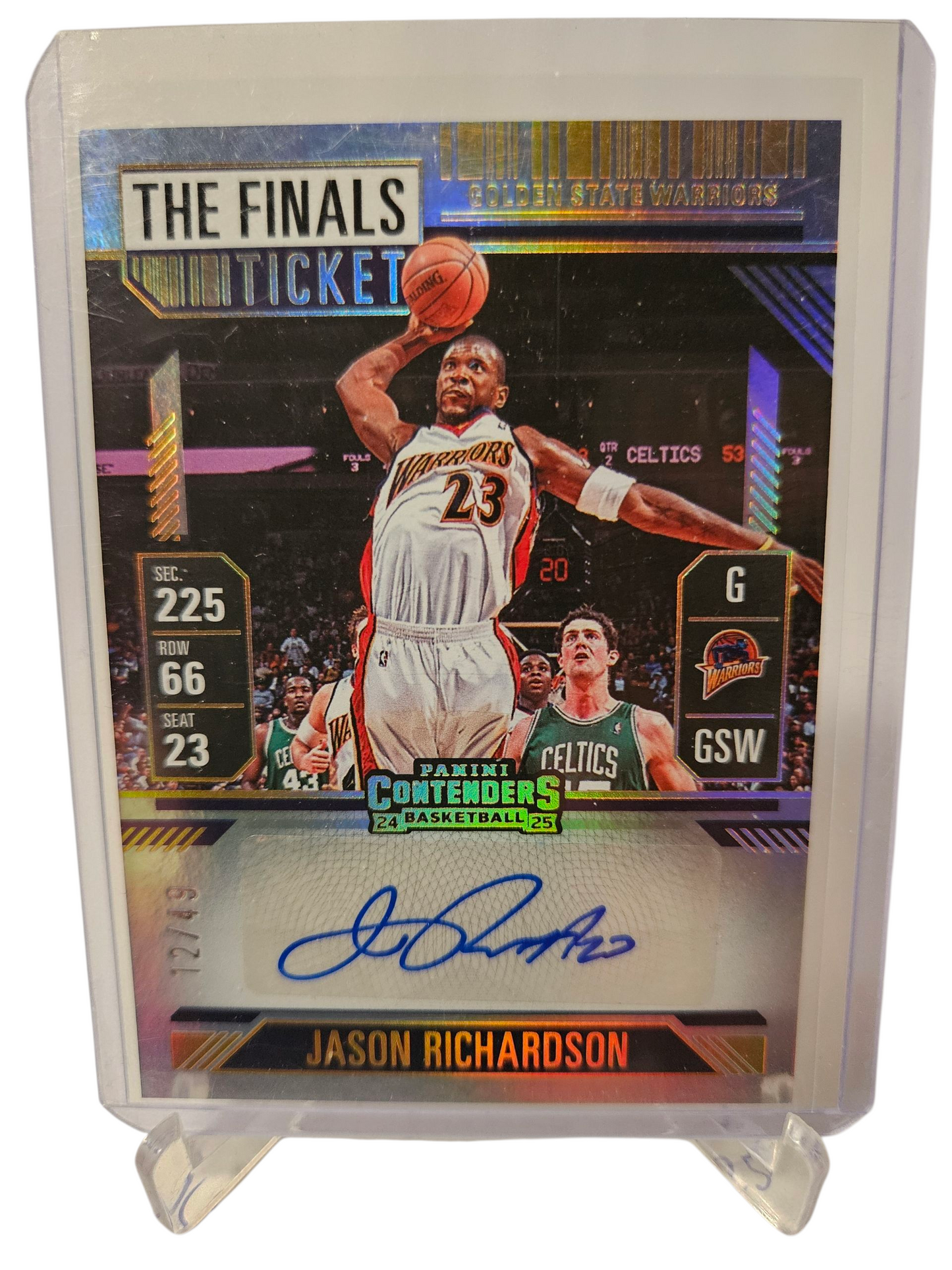 2024-25 Panini Contenders #VST-RIC Jason Richardson The Finals Ticket Autograph Holo 12/49