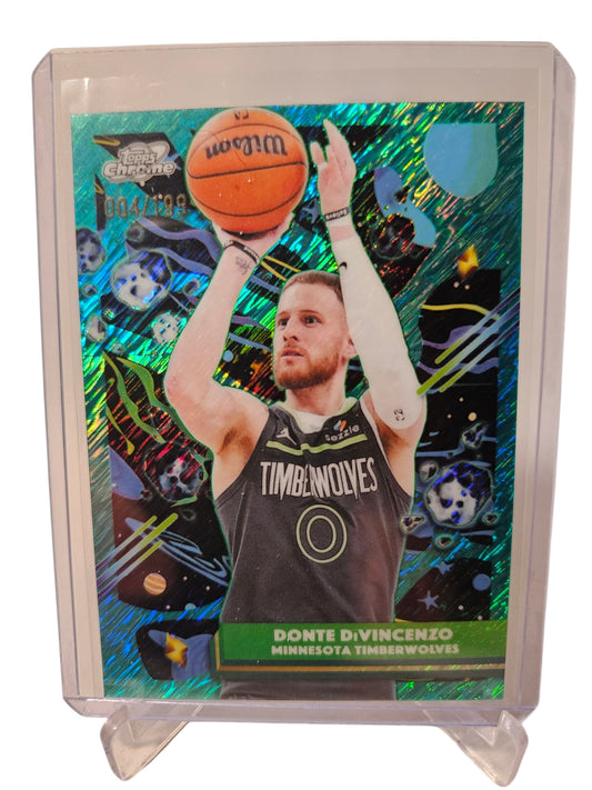 2026 Topps Cosmic #84 Donte DiVincenzo Aqua Shimmer 004/199