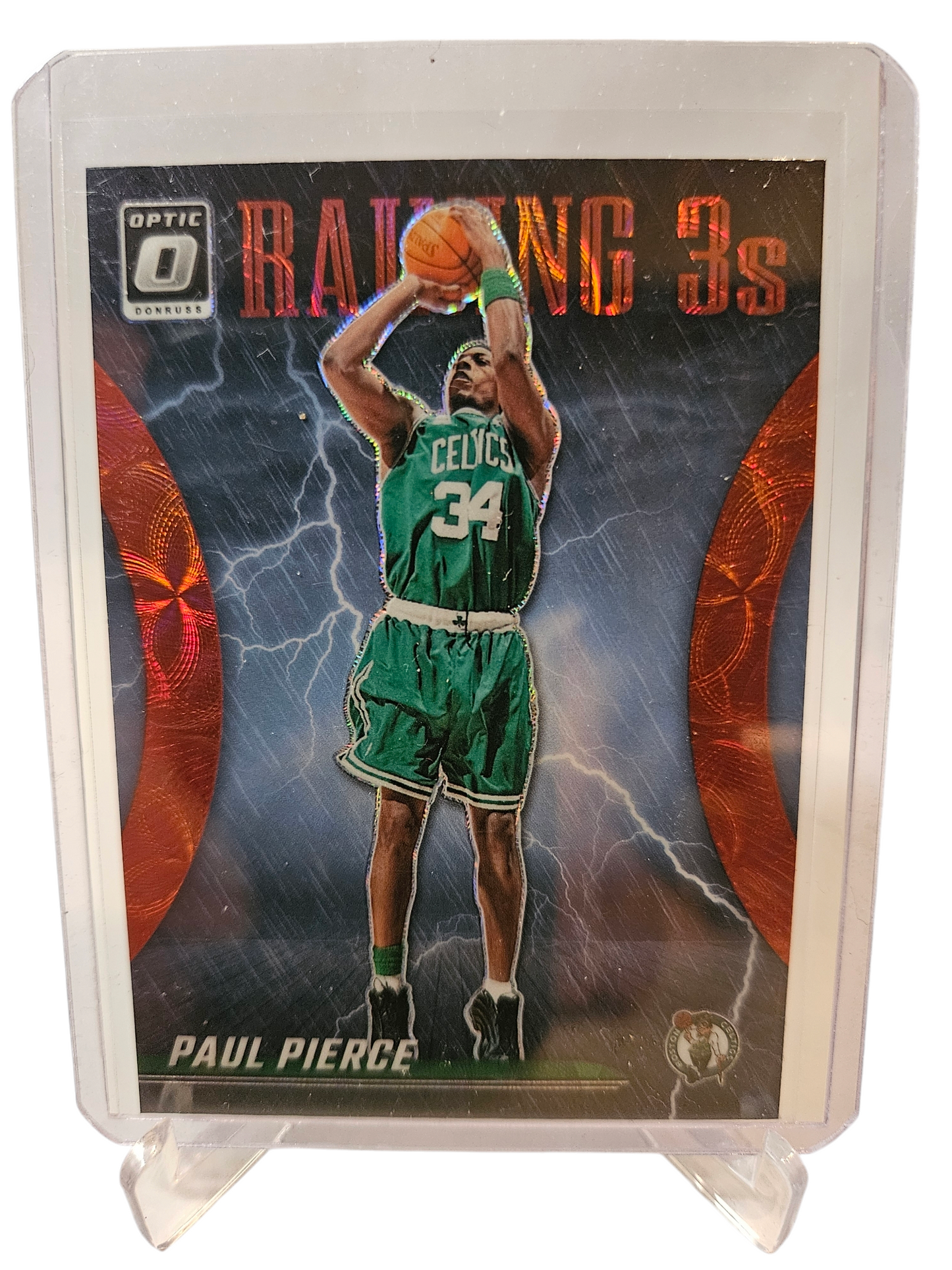 2023-24 Panini Donruss Optic #16 Paul Pierce Raining 3s Red Scope Prizm