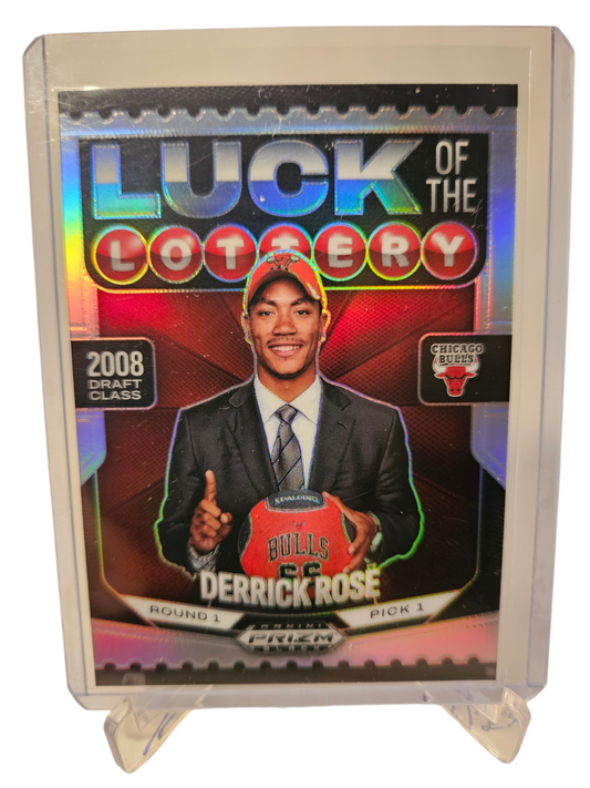 2024-25 Panini Prizm Black #4 Derrick Rose Luck Of The Lottery Silver Prizm