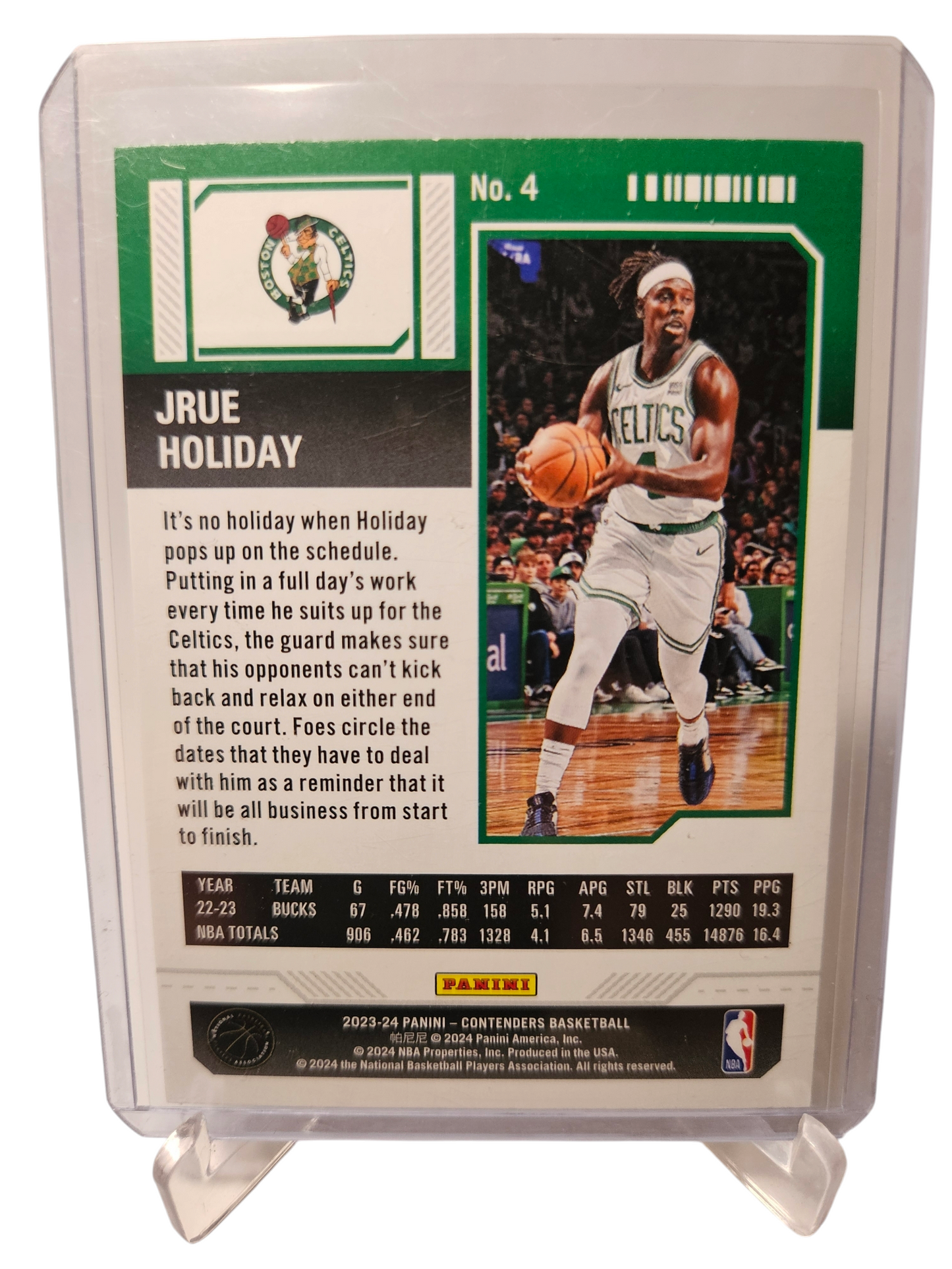 2023-24 Panini Contenders #4 Jrue Holiday Season Ticket