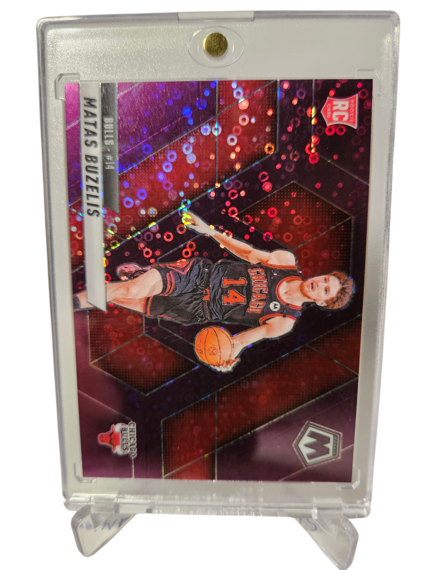 2024-25 Panini Mosaic #223 Matas Buzelis Rookie Card Fastbreak Variation Purple 33/50