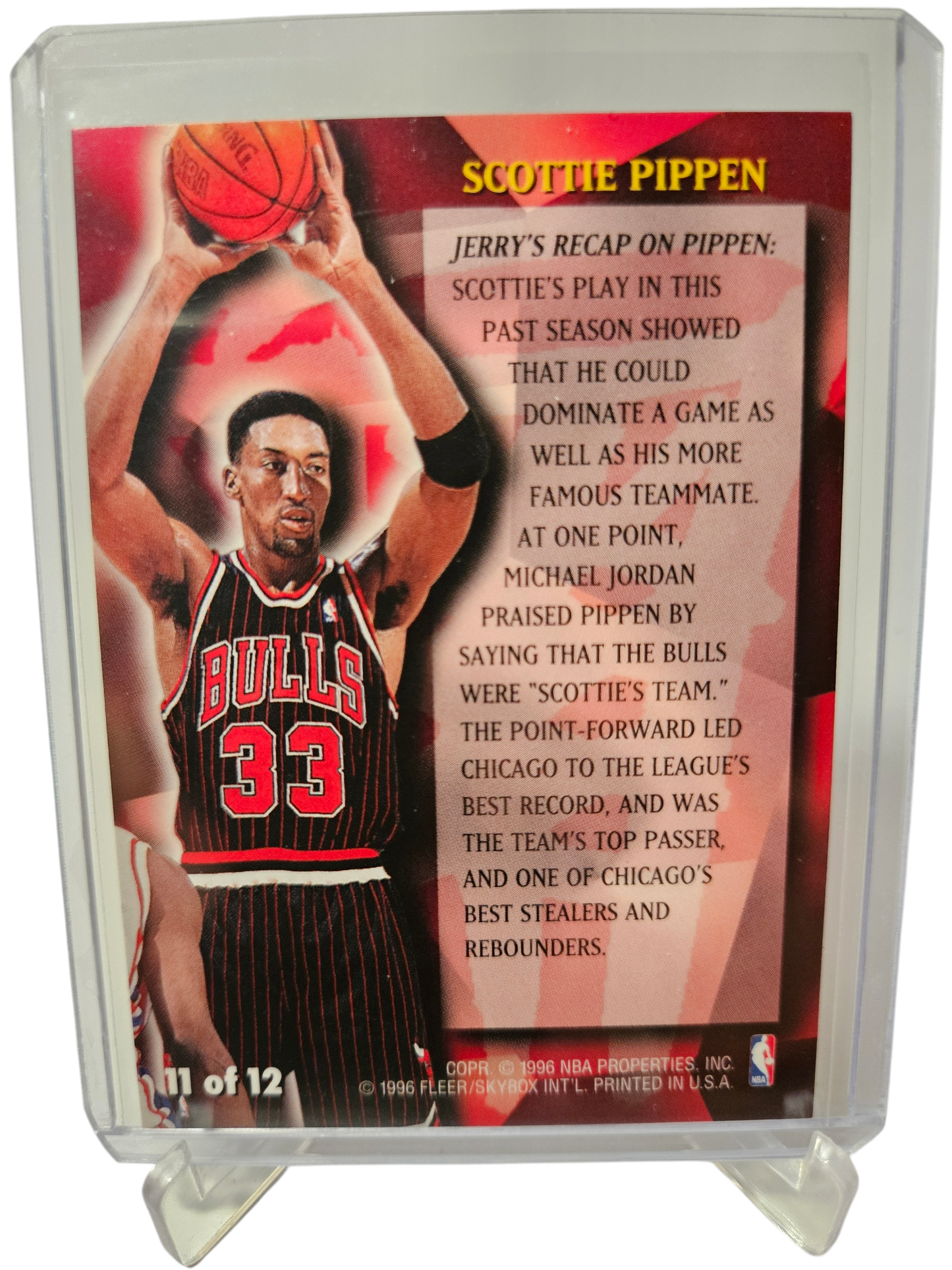 1996-97 Fleer #11 of 12 Scottie Pippen Stackhouses All-Fleer