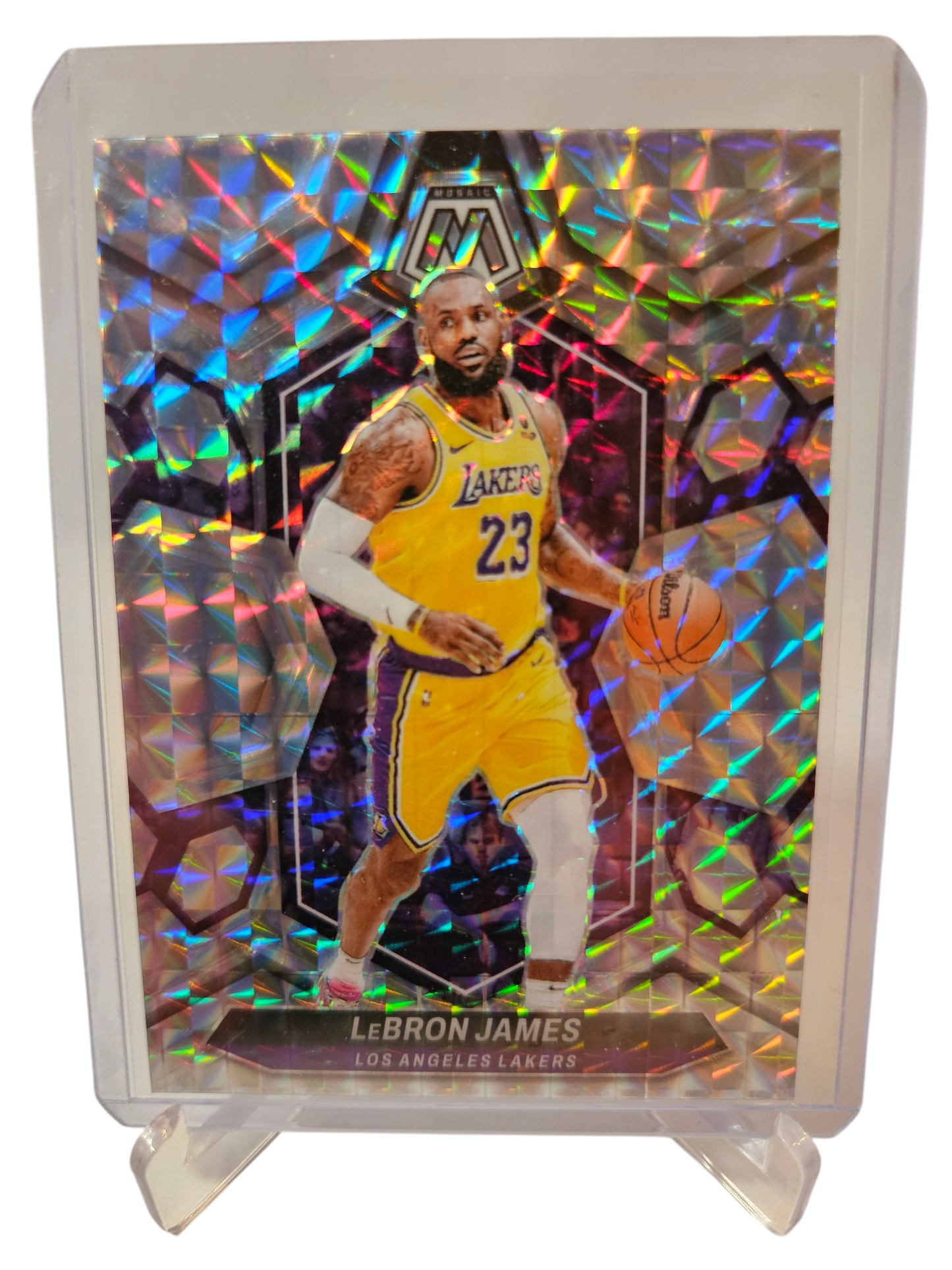 2023-24 Panini Mosaic #92 Lebron James Mosaic Prizm