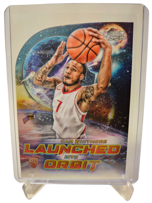 2023-24 Topps Chrome Cosmic #LIO-2 Cam Whitmore Rookie Card Launched Into Orbit Die Cut