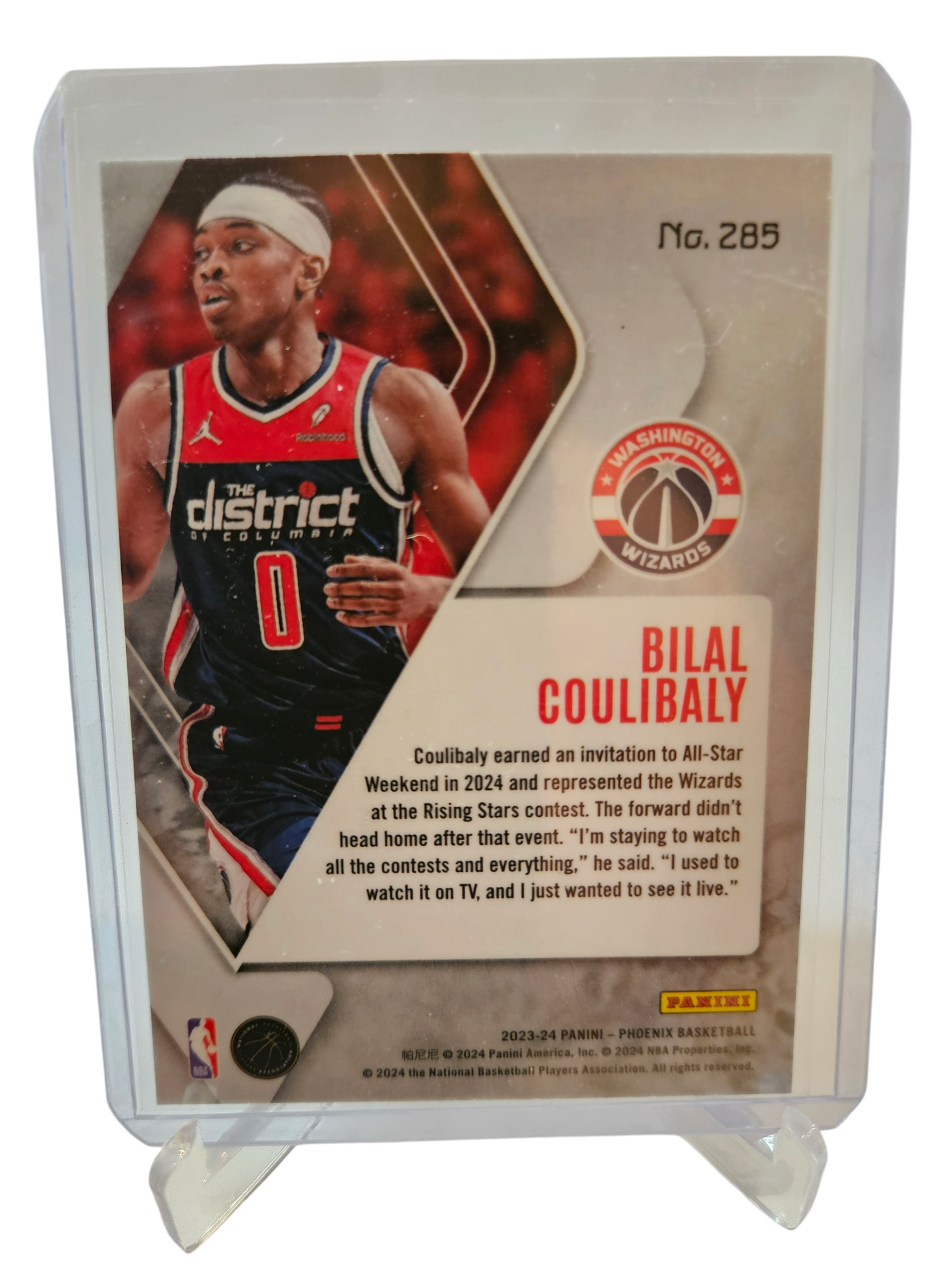 2023-24 Panini Phoenix #285 Bilal Coulibaly Rookie Card