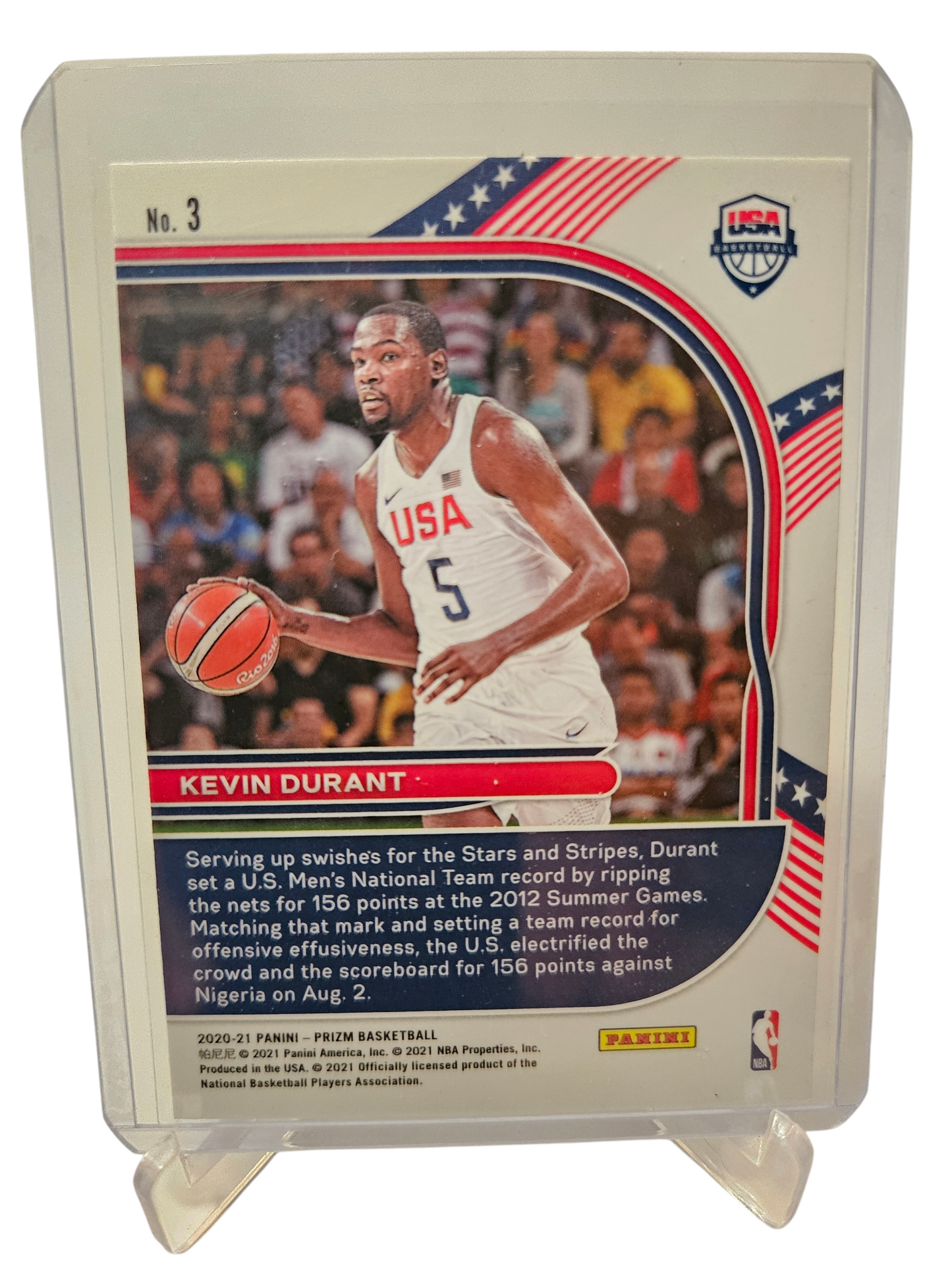 2020-21 Panini Prizm #3 Kevin Durant USA Basketball