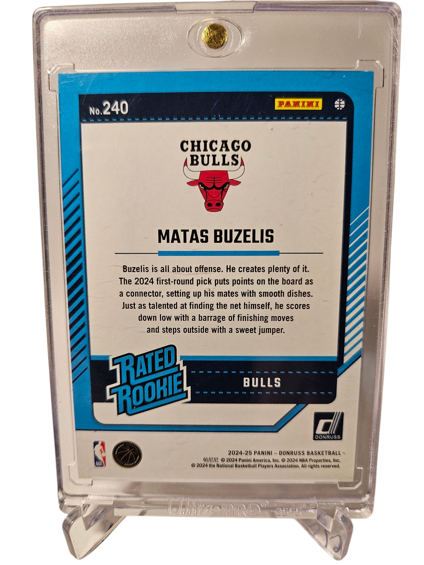 2024-25 Panini Donruss Optic #271 Matas Buzelis Rated Rookie Red Holo Laser 80/99