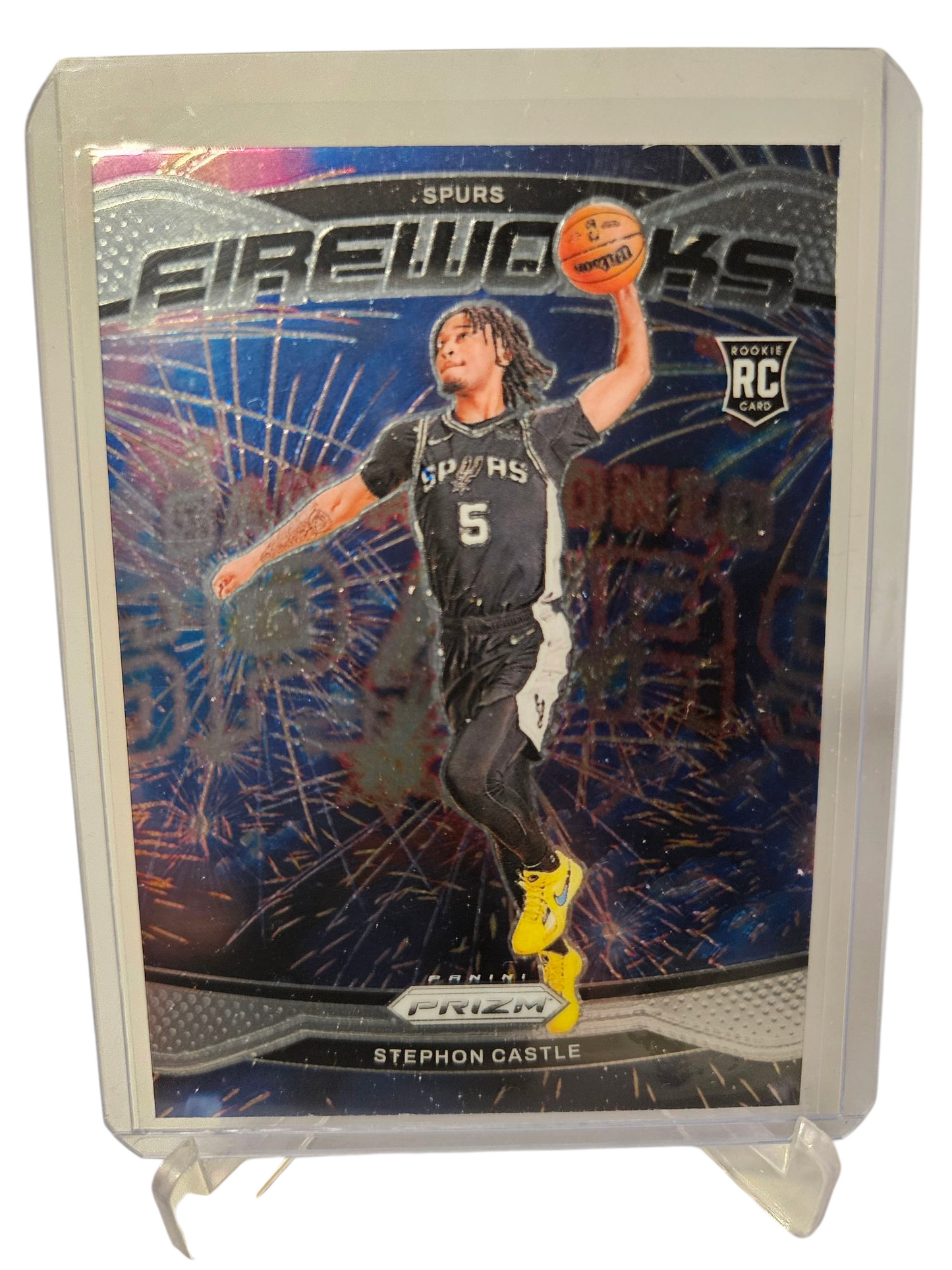 2024-25 Panini Prizm #13 Stephon Castle Rookie Card Fireworks