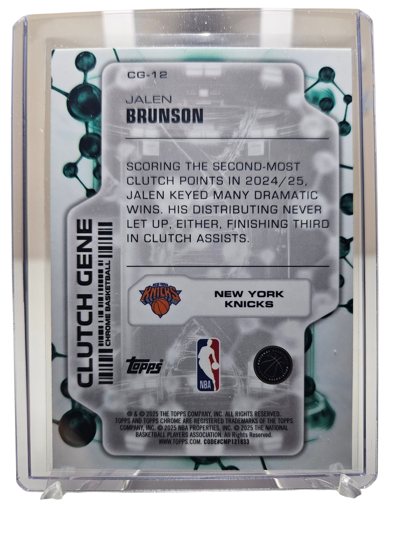 2025-26 Topps Chrome #GG-12 Jalen Brunson Clutch Gene