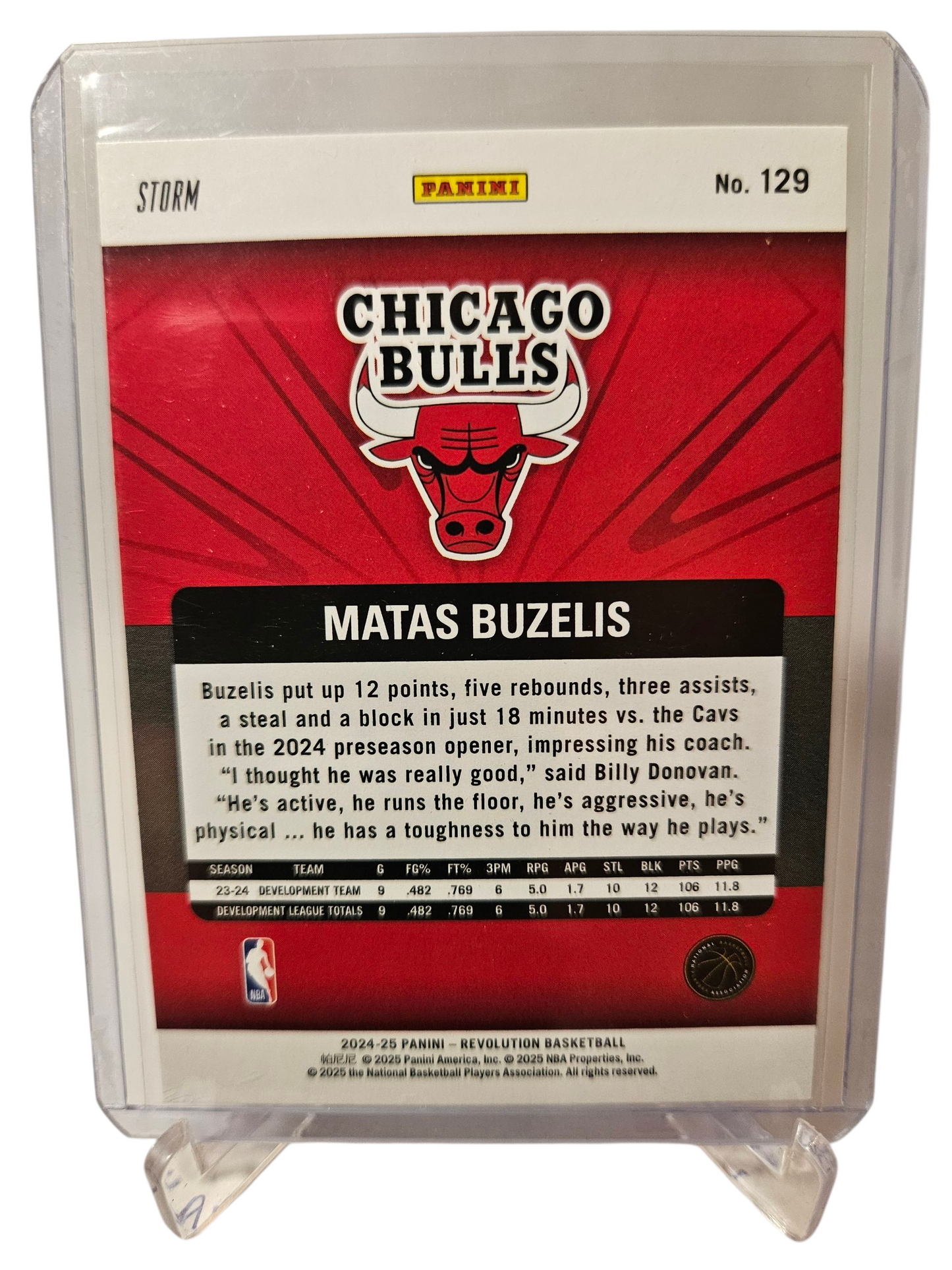 2024-25 Panini Revolution #129 Matas Buzelis Rookie Card Storm
