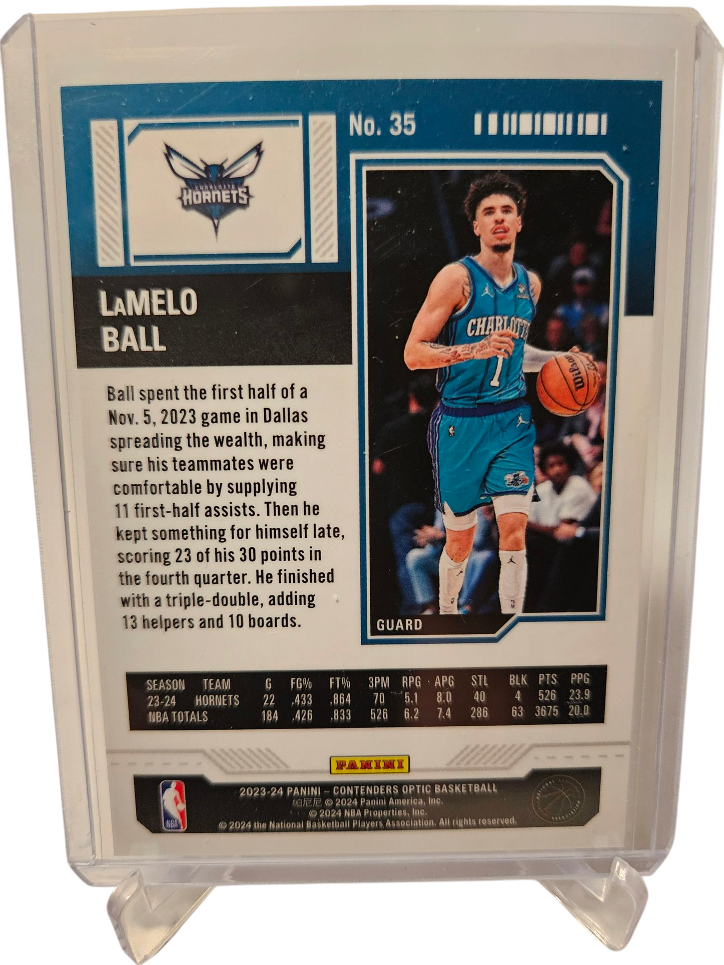 2023-24 Contenders Optic #35 LaMelo Ball Season Ticket