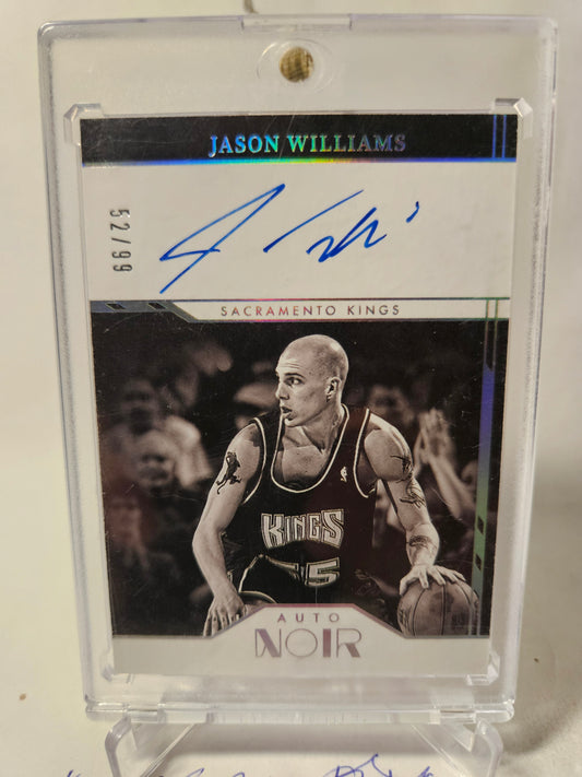2021-22 Panini Noir #ANB-JWL Jason Williams (White Chocolate) On Card Autograph 52/99