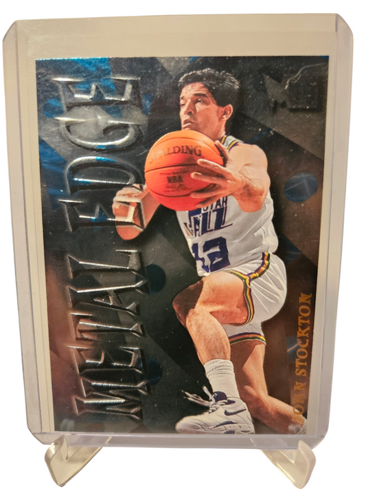 1996-97 Fleer Metal #8 of 15 John Stockton Metal Edge