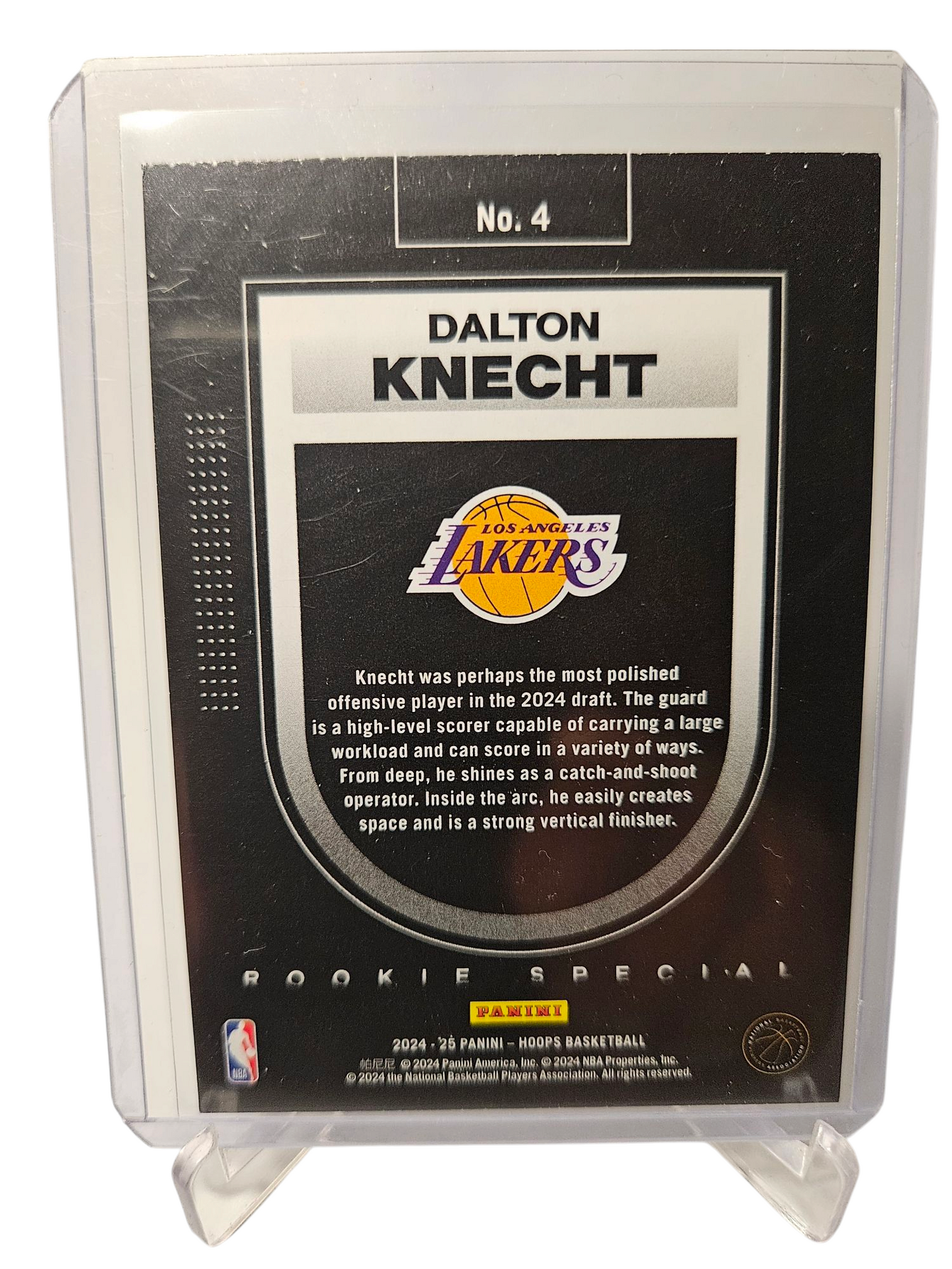 2024-25 Panini Hoops #4 Dalton Knecht Rookie Card Rookie Special