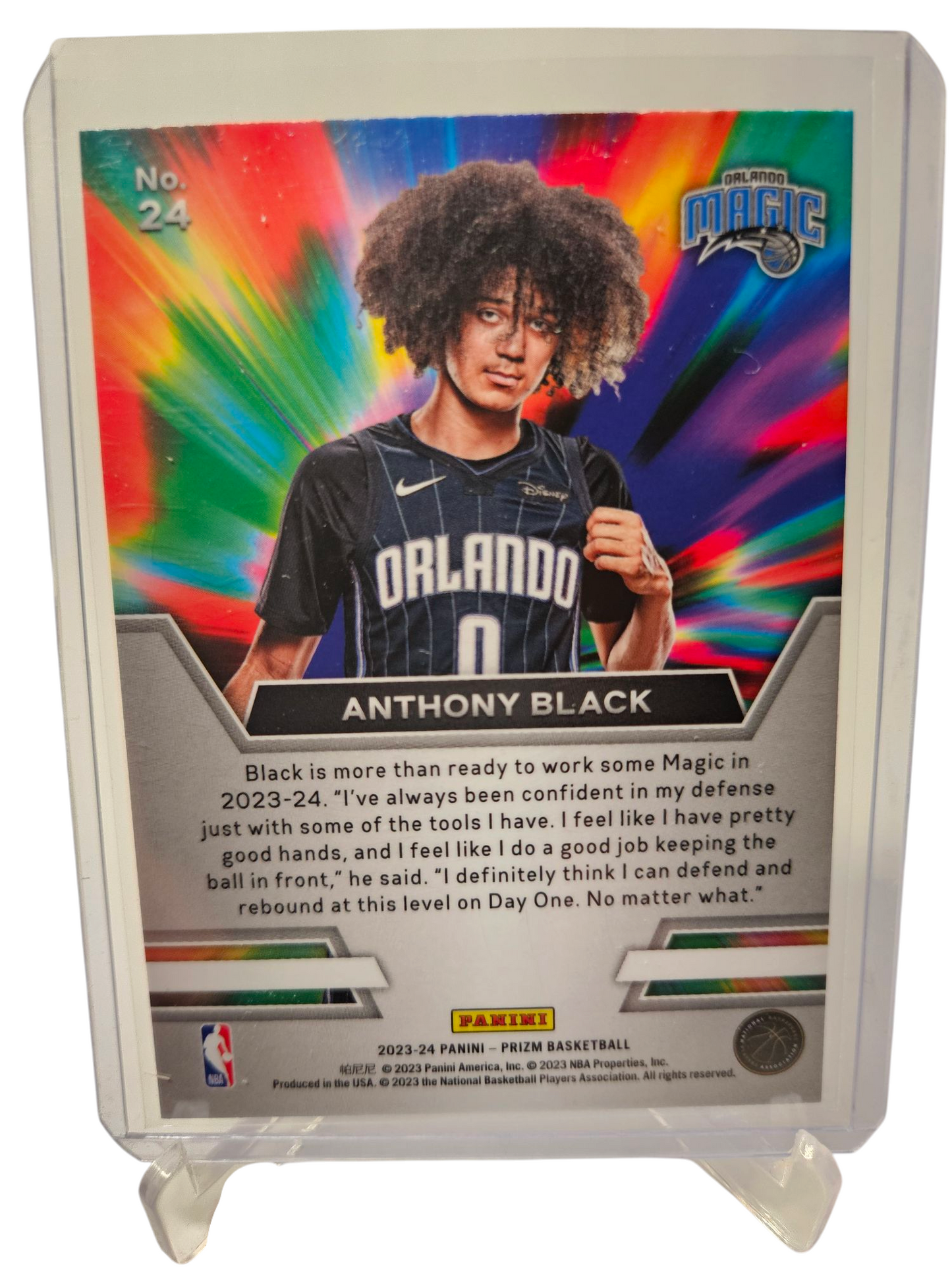 2023-24 Panini Prizm #24 Anthony Black Rookie Card Instant Impact