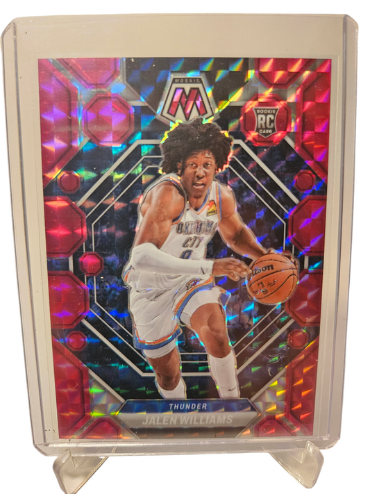 2022-23 Panini Mosaic #217 Jalen Williams Rookie Card Pink Mosaic Prizm 029/149