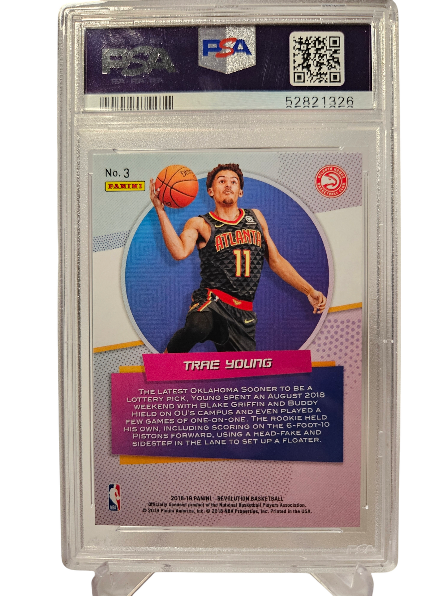 2018-19 Panini Revolution #3 Trae Young Rookie Card Rookie Revolution PSA 10