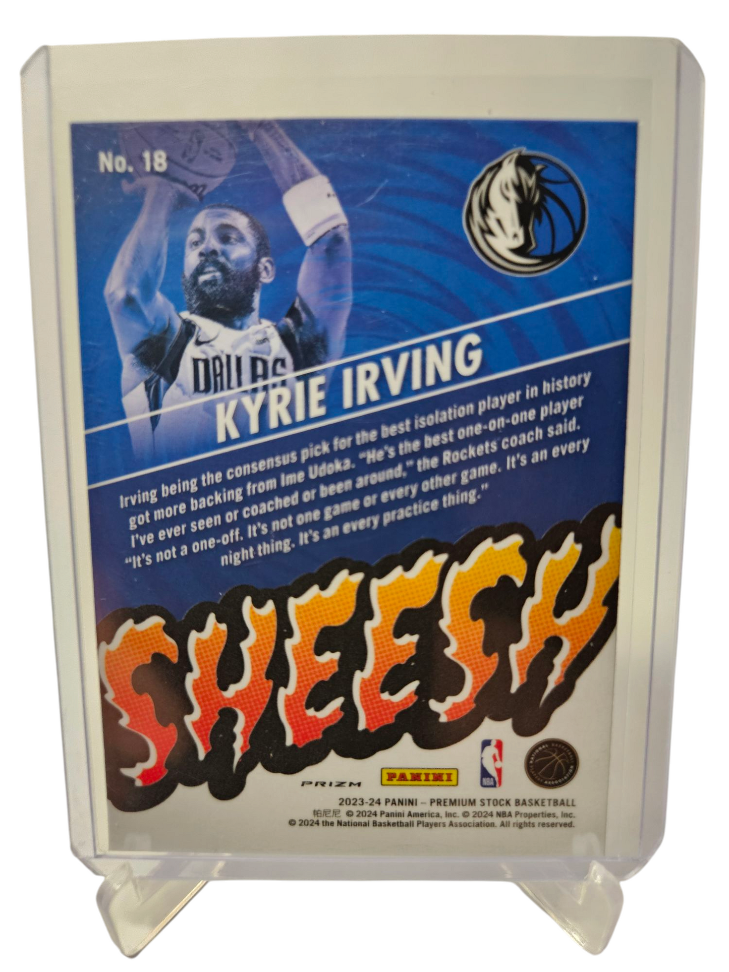 2023-24 Panini Sheesh #18 Kyrie Irving Sheesh Holo