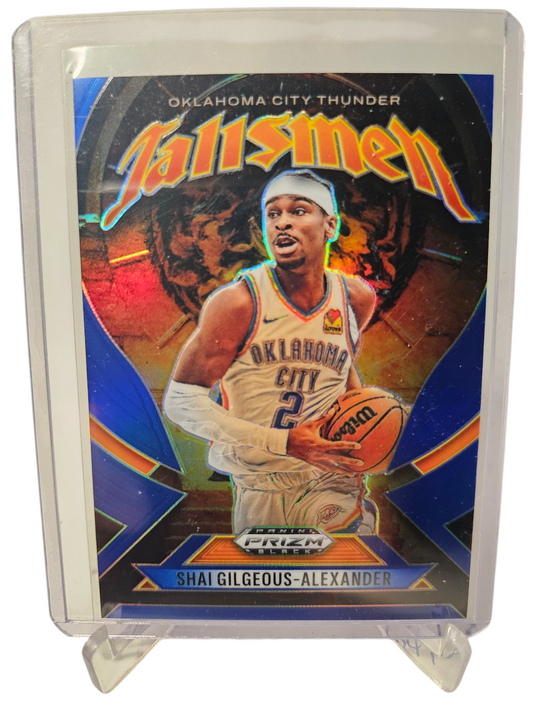 2024-25 Panini Prizm Black #1 Shai Gilgeous-Alexander Tallsman Blue Prizm 083/199