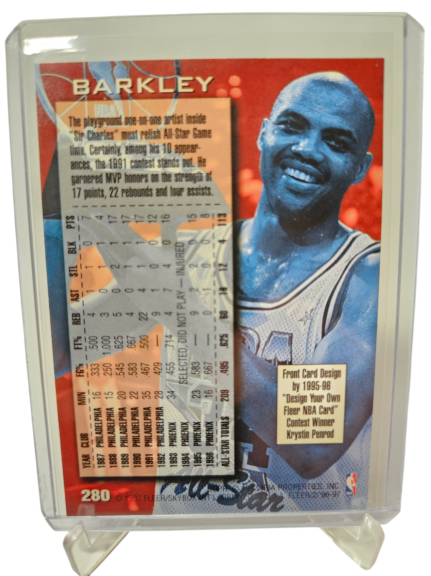 1996-97 Fleer #280 Charles Barkley NBA All-Star 10 Retro