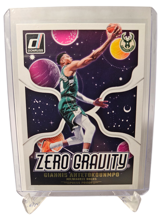 2024-25 Panini Donruss #6 Giannis Antetokounmpo Zero Gravity Gold Press Proof